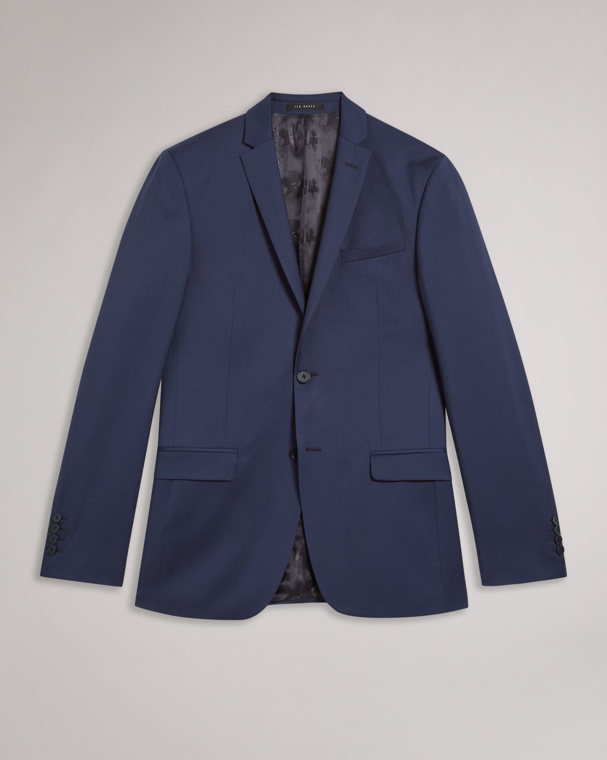 Perthjs Slim Navy Twill Suit Jacket Navy