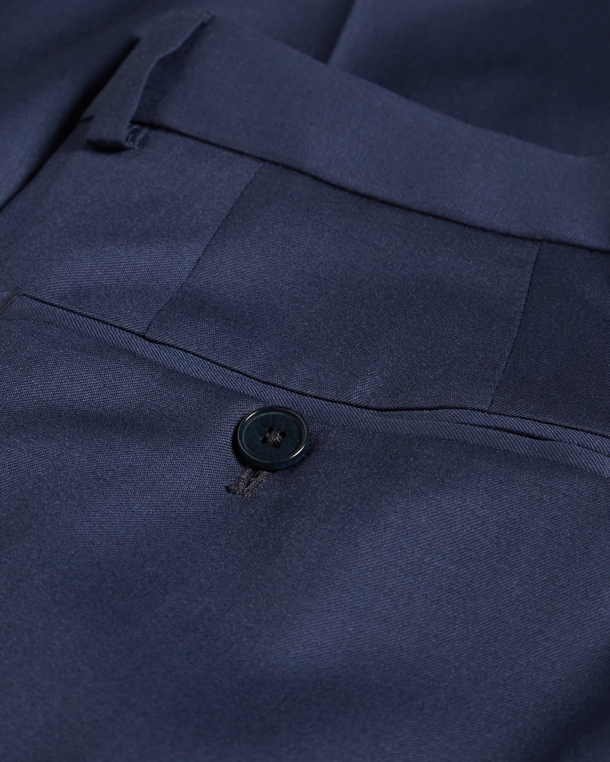 Perthts Slim Navy Twill Suit Trousers Navy