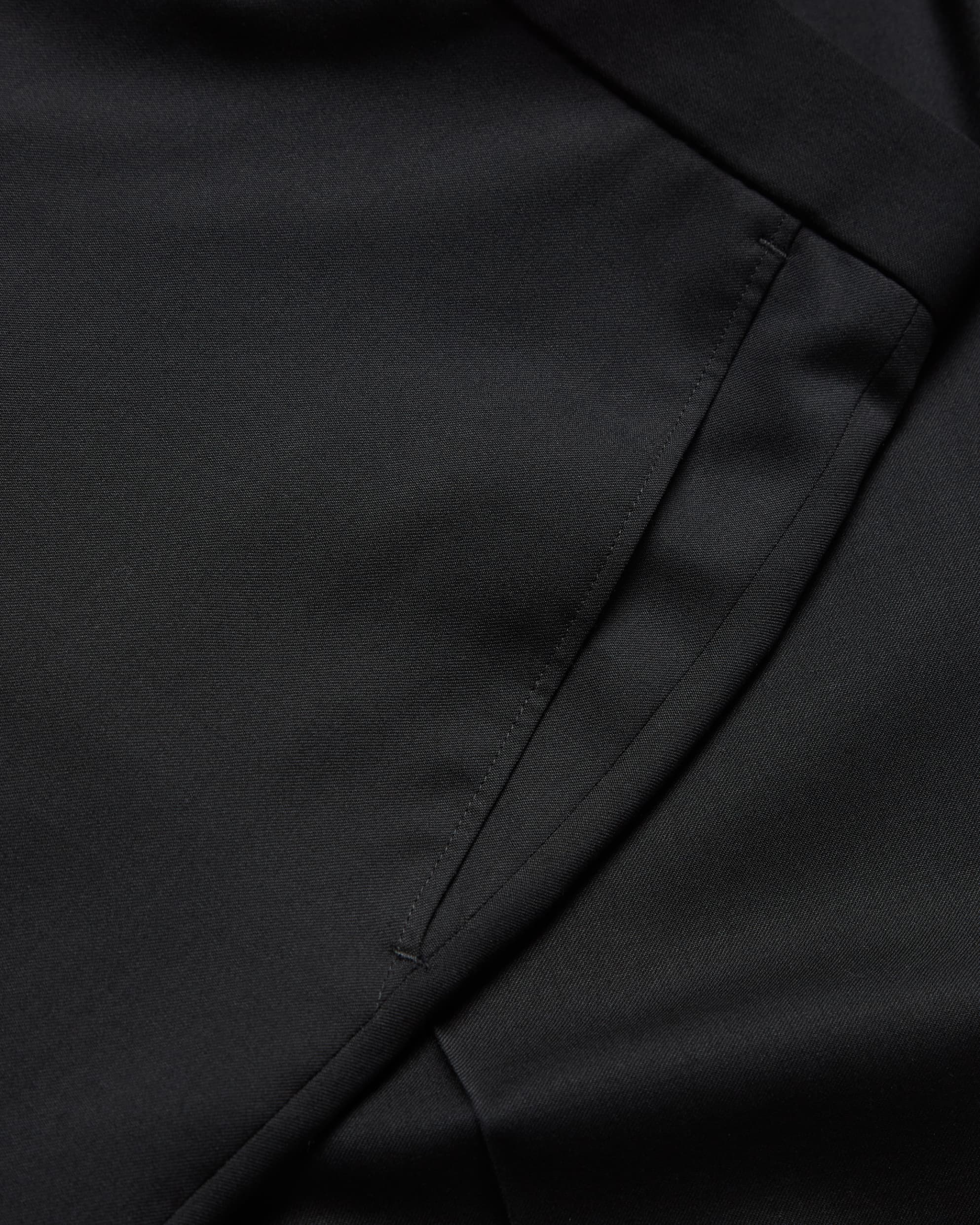 Dundets Slim Black Twill Suit Trousers Black