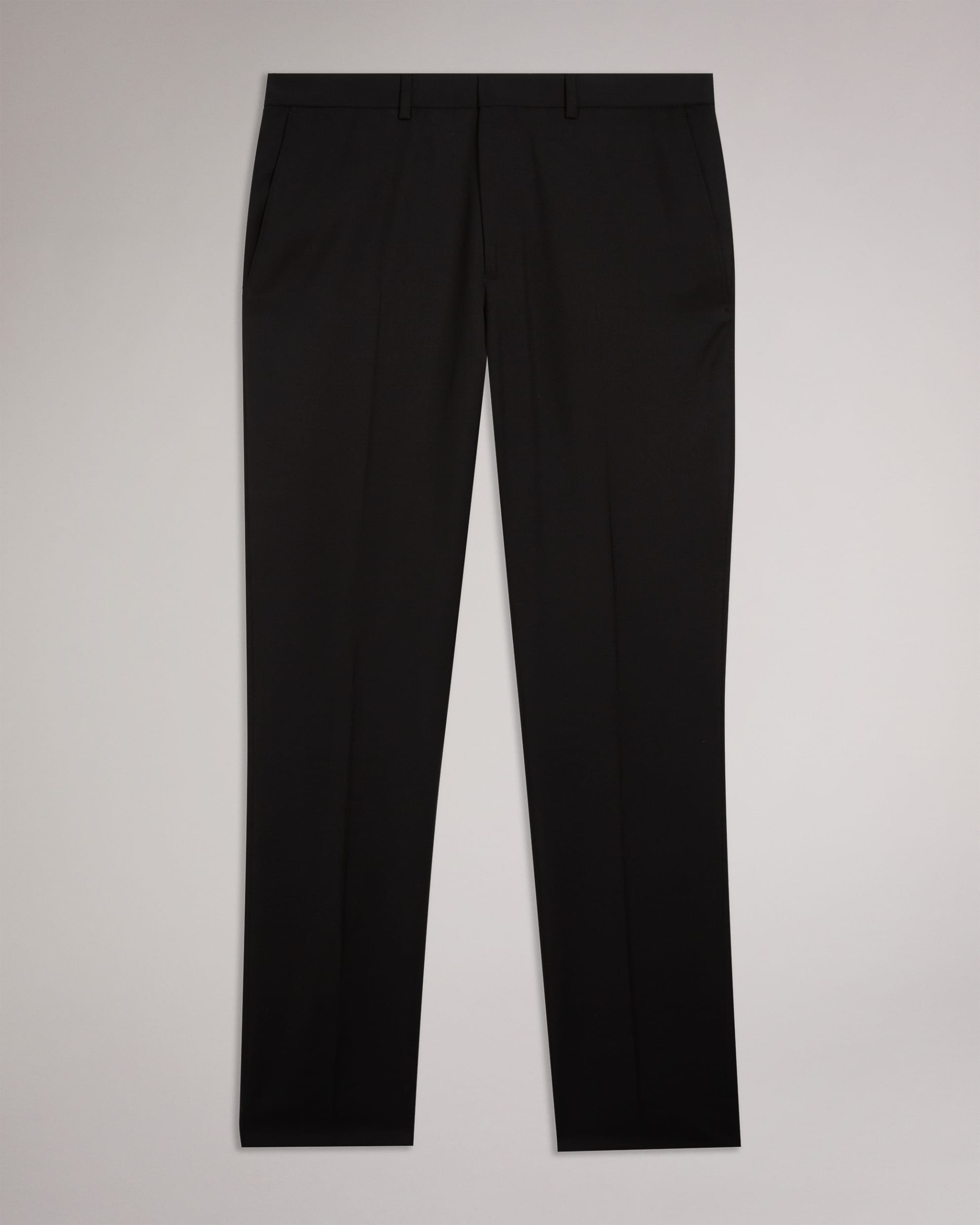 Dundets Slim Black Twill Suit Trousers Black