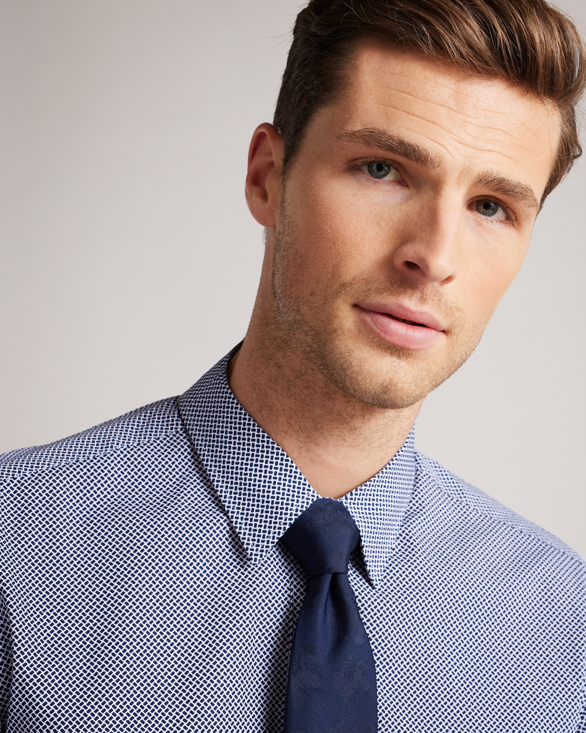 Eppinss Ls Slim Fit Shirt Navy