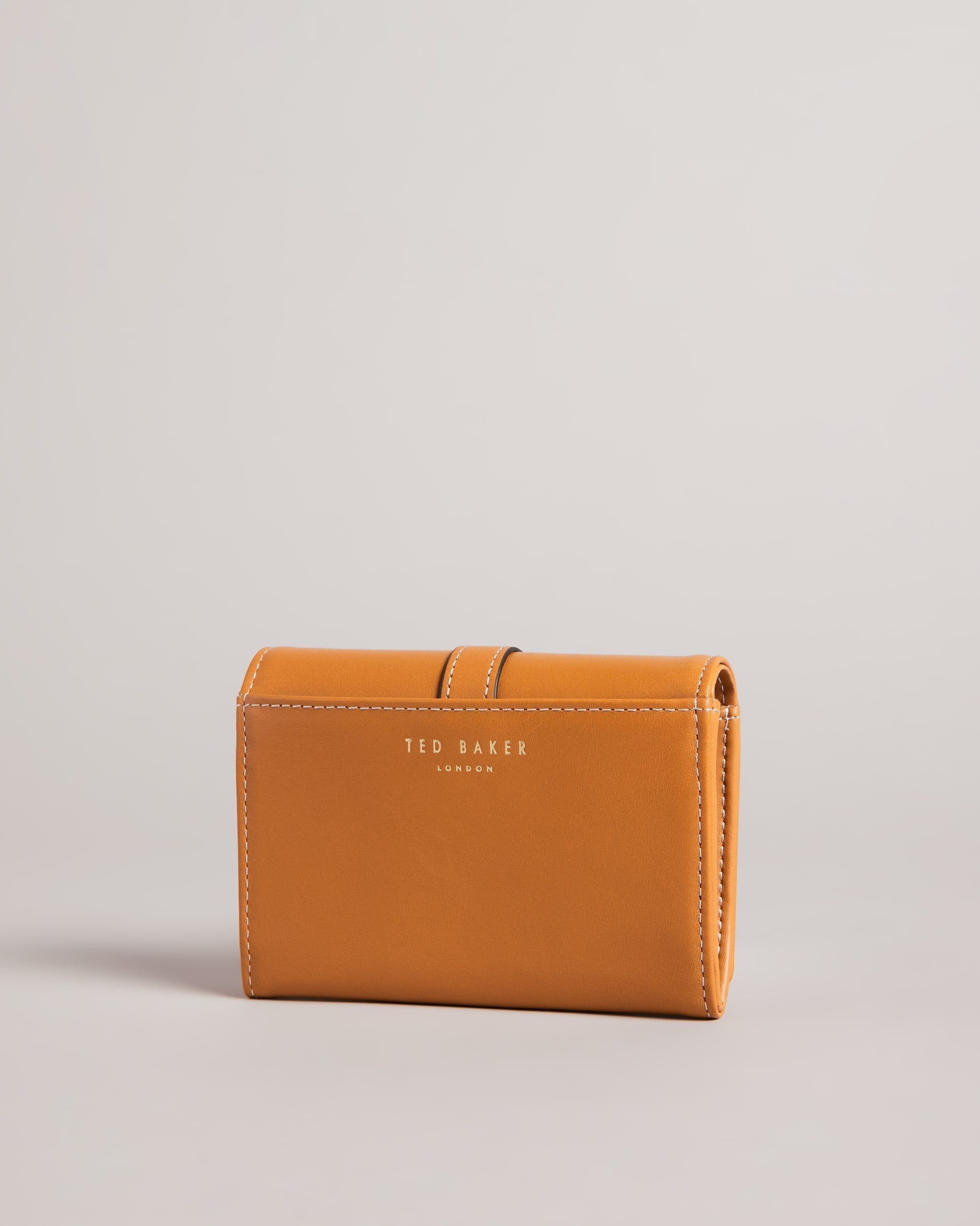Kensen Magnolia Detail Small Purse Tan
