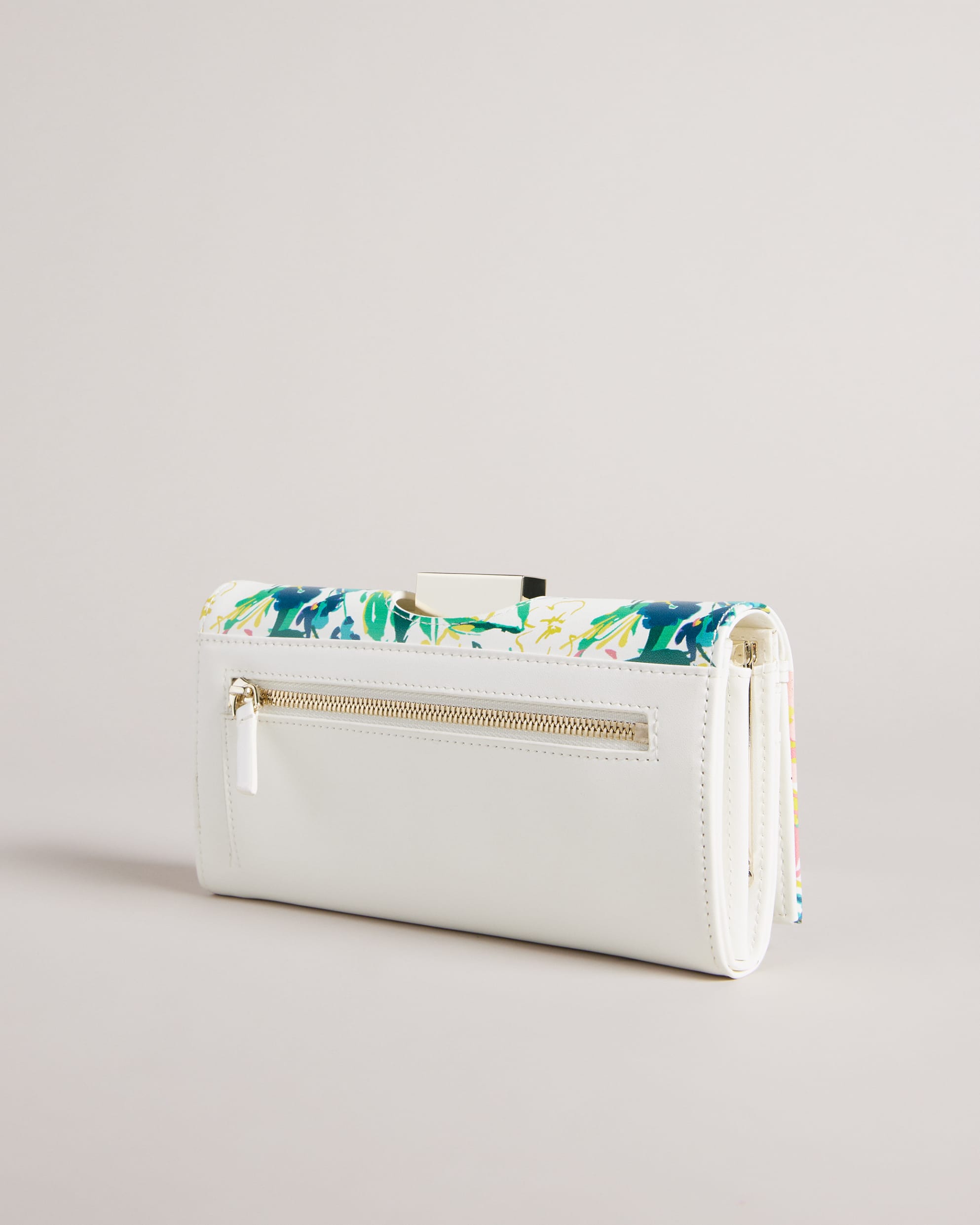 Meliika Magnolia Floral Large Bobble Purse White