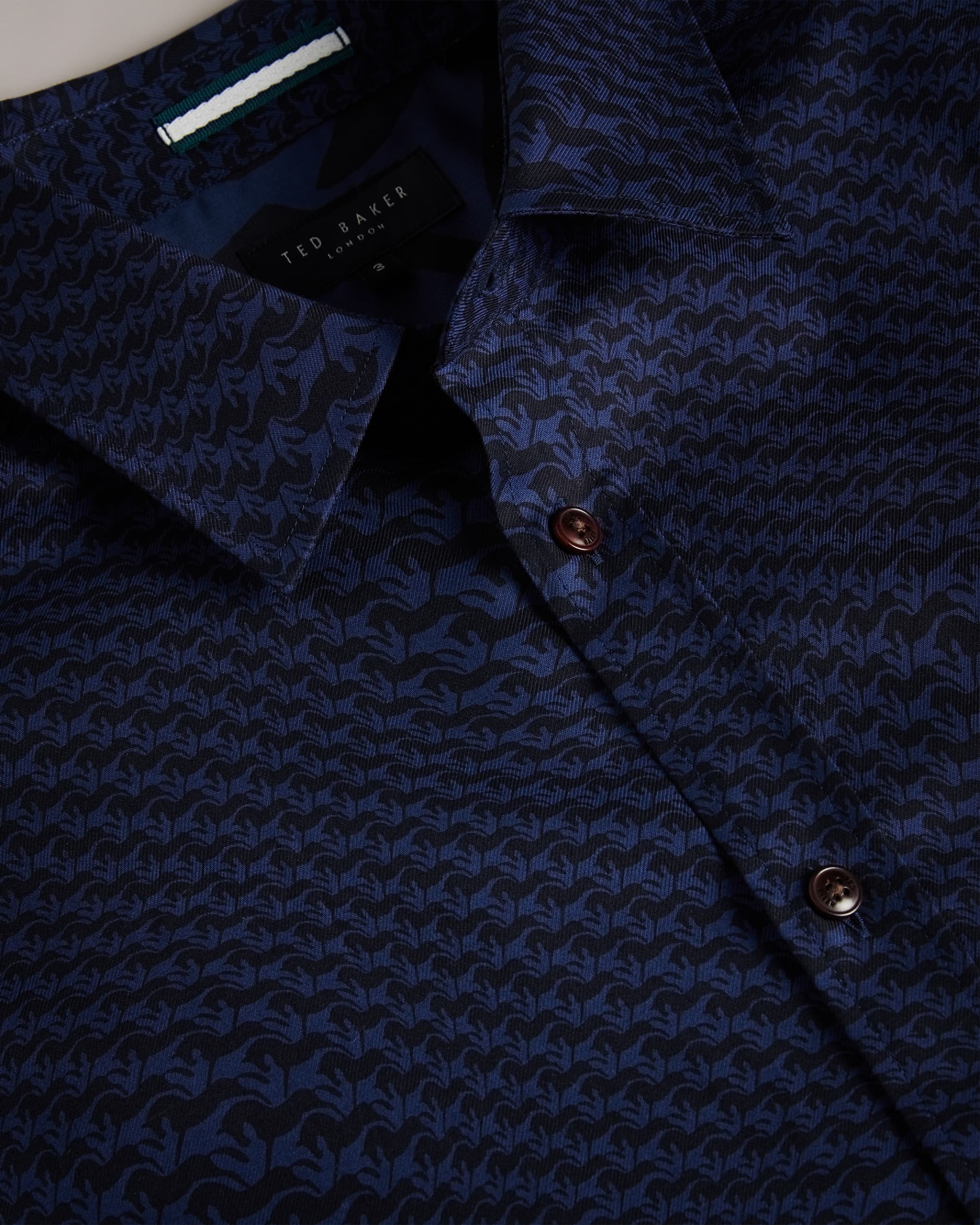 Lawford Ls Mini Horse Print Shirt Navy