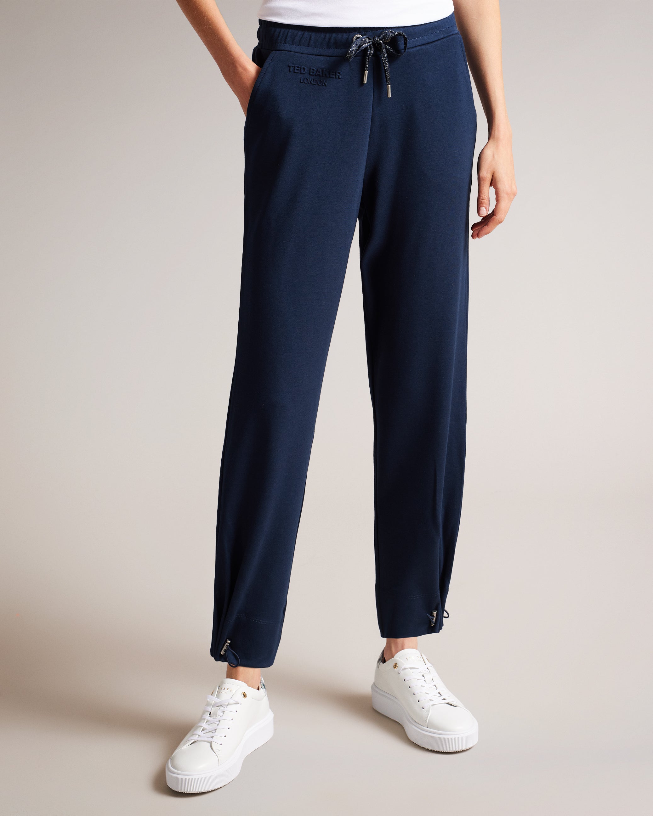 Orthon Joggers With Pleated Cuff Navy