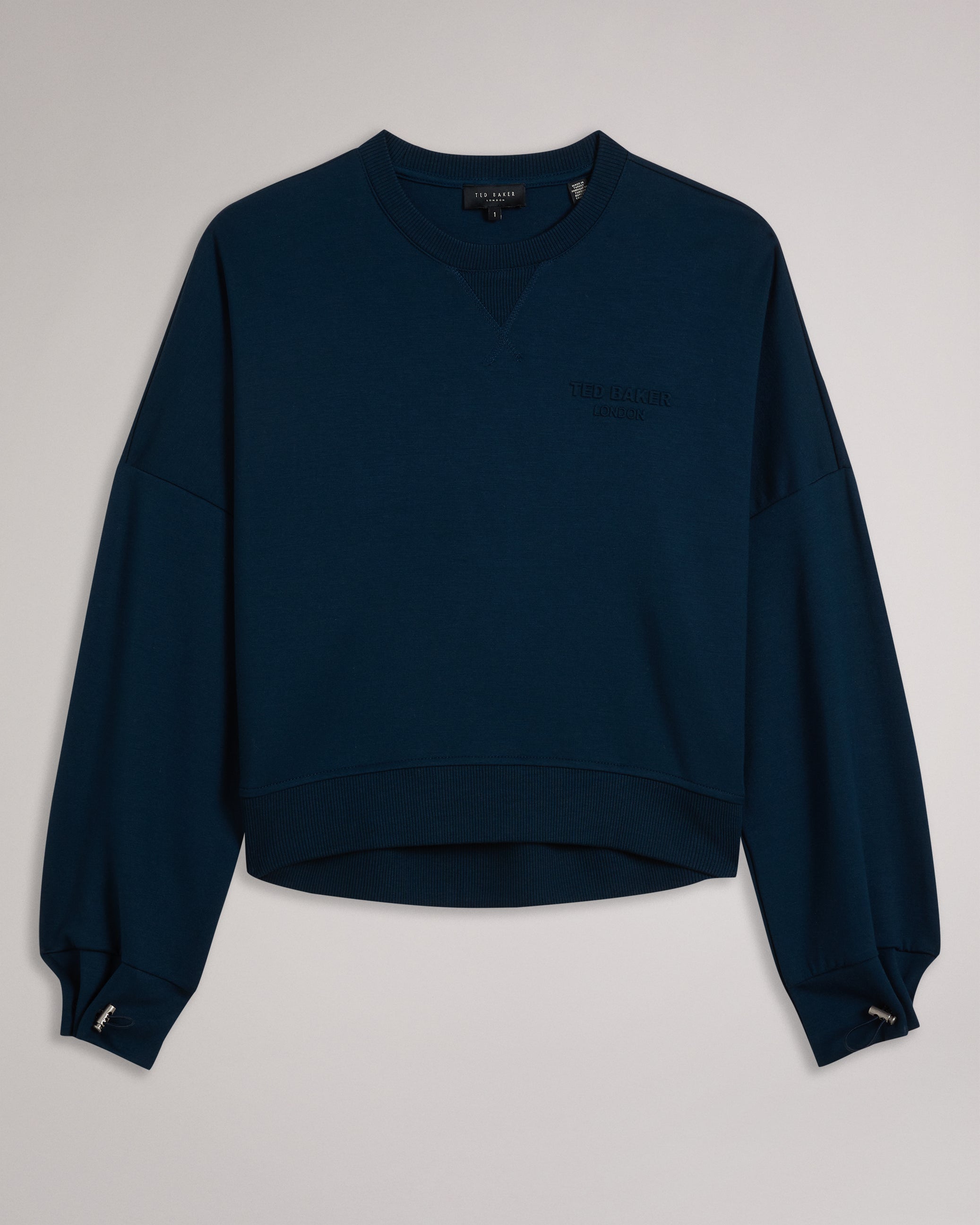 Orietta Sweatshirt With Pleat Detail Navy