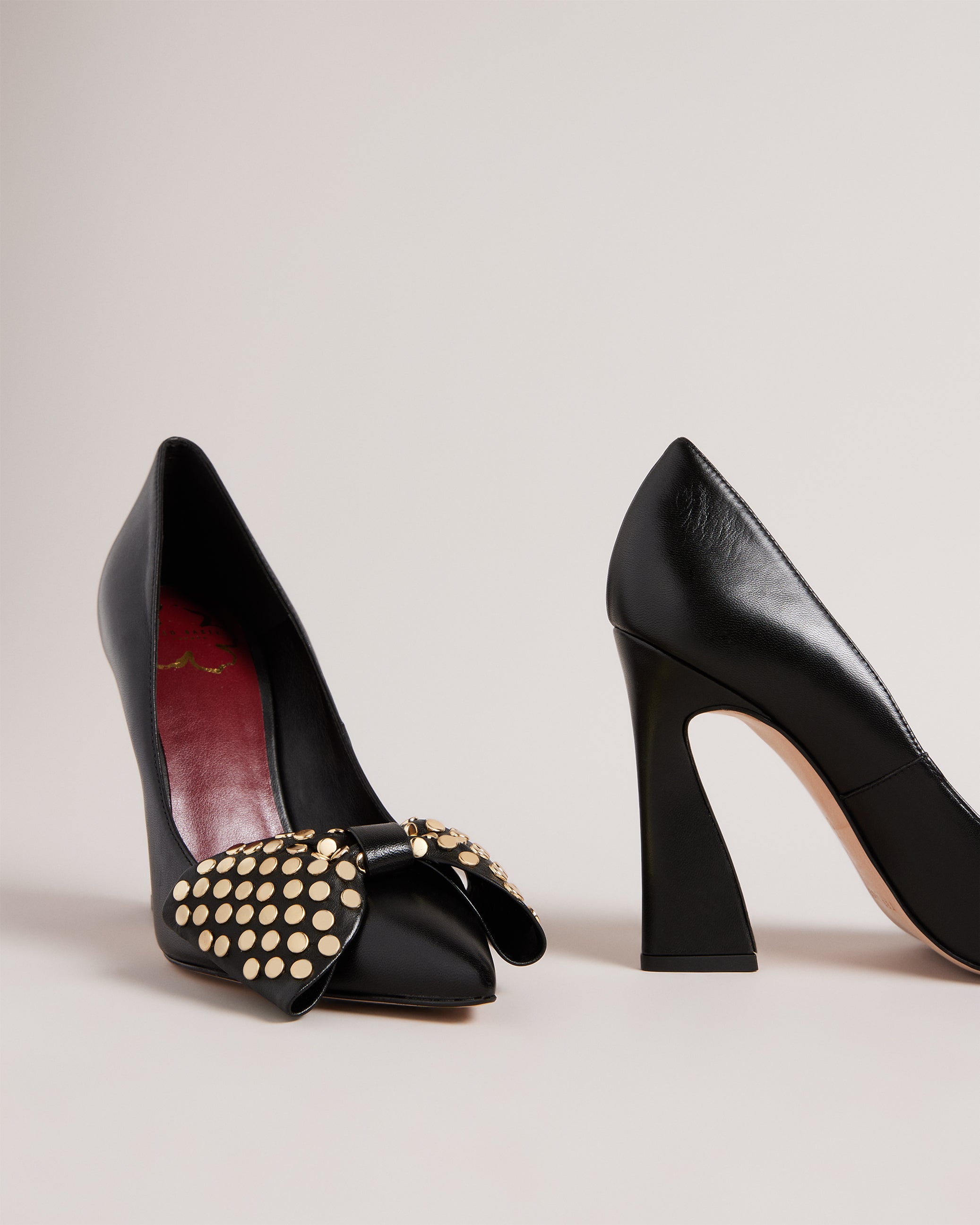 Leyma 100Mm Studded Bow Court Shoes Black