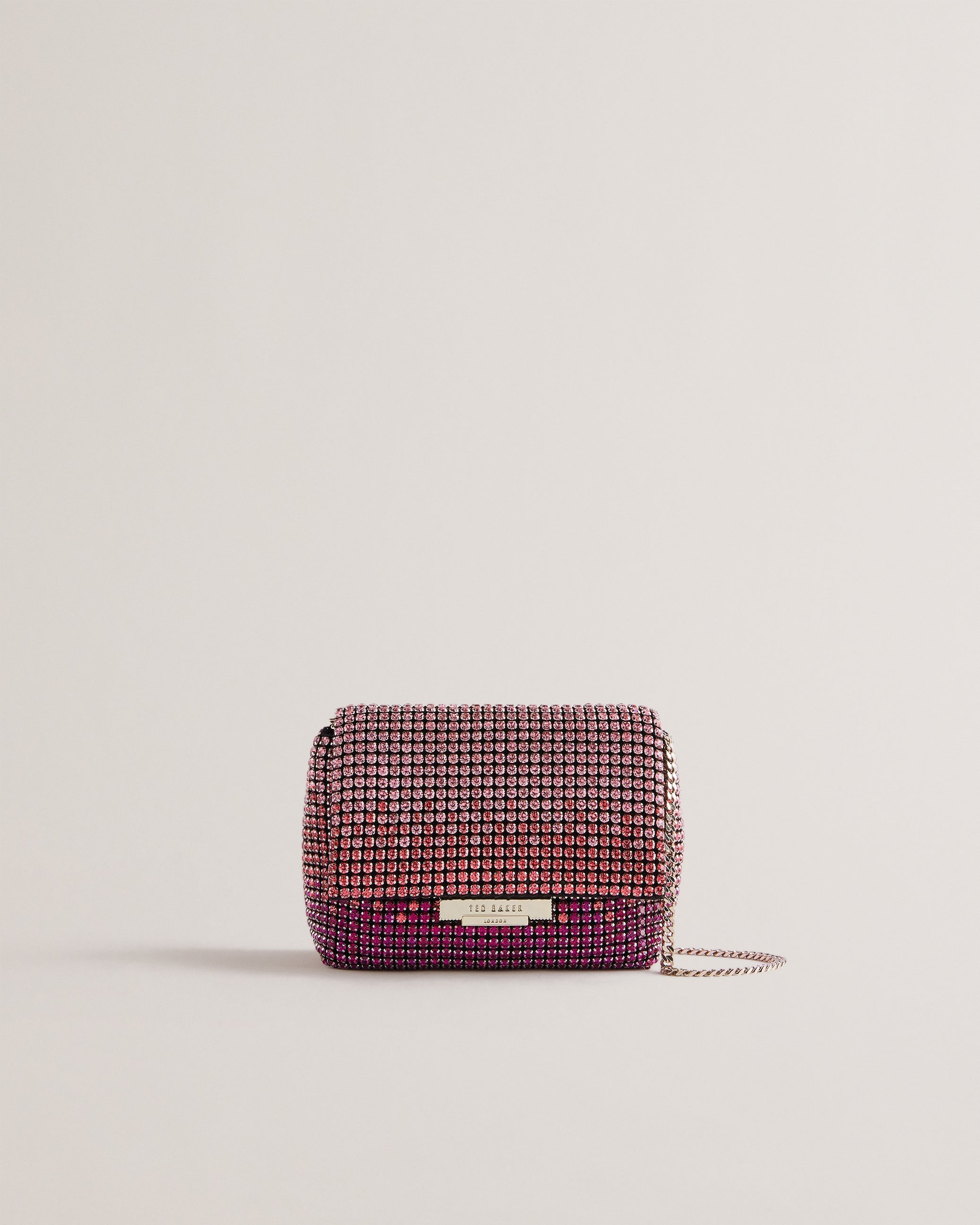 Gliters Crystal Mini Cross Body Bag Brt-Pink
