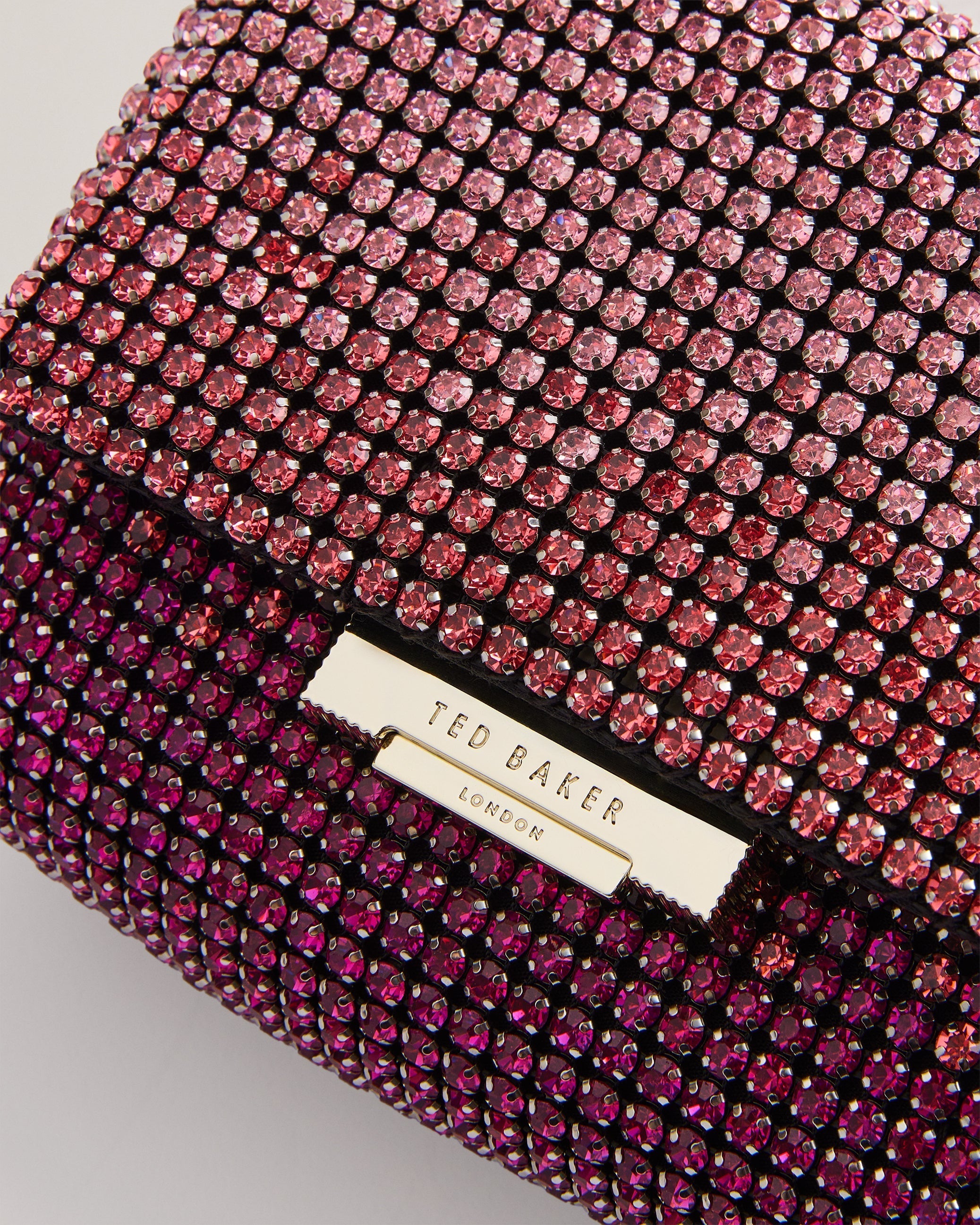 Gliters Crystal Mini Cross Body Bag Brt-Pink