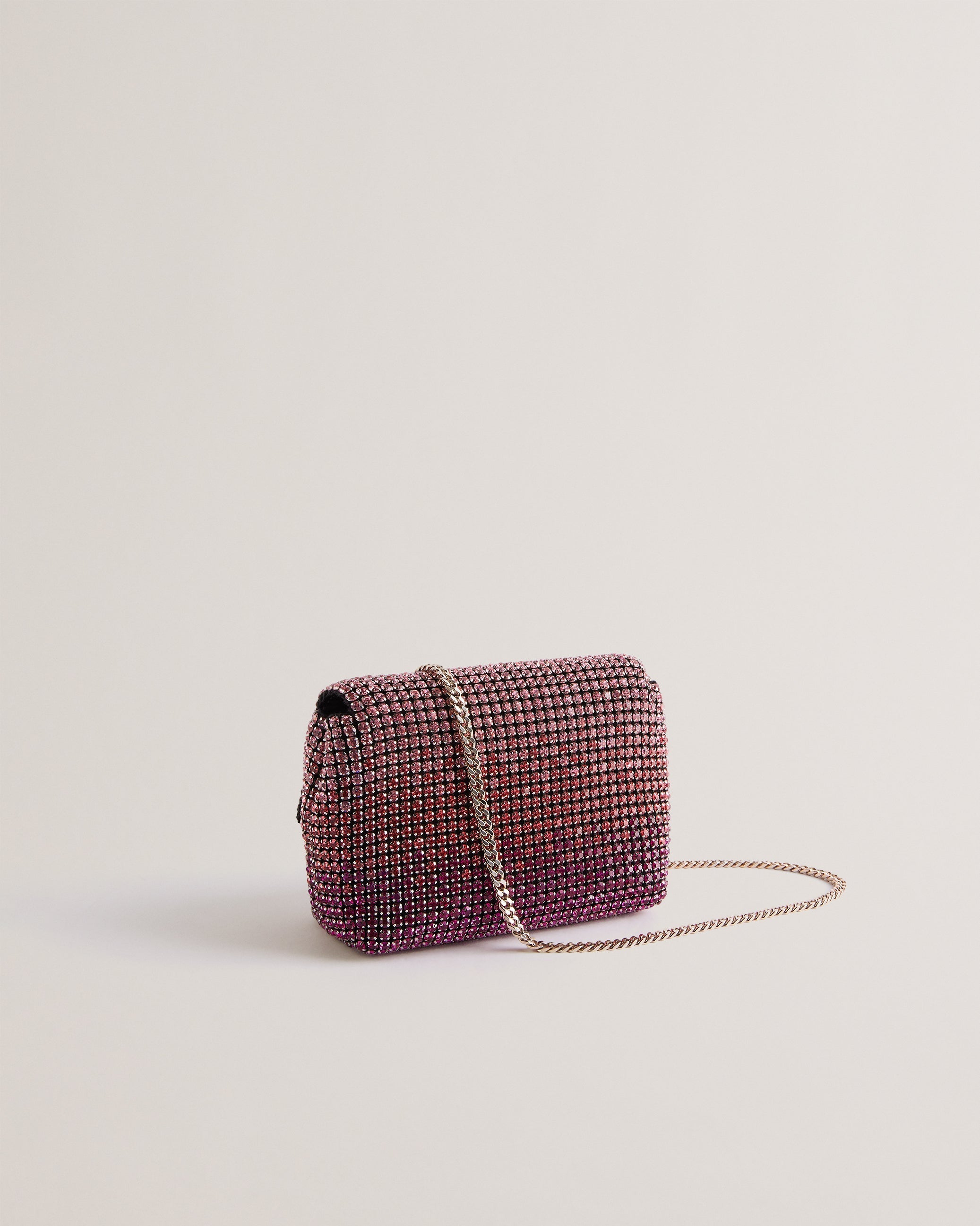 Gliters Crystal Mini Cross Body Bag Brt-Pink