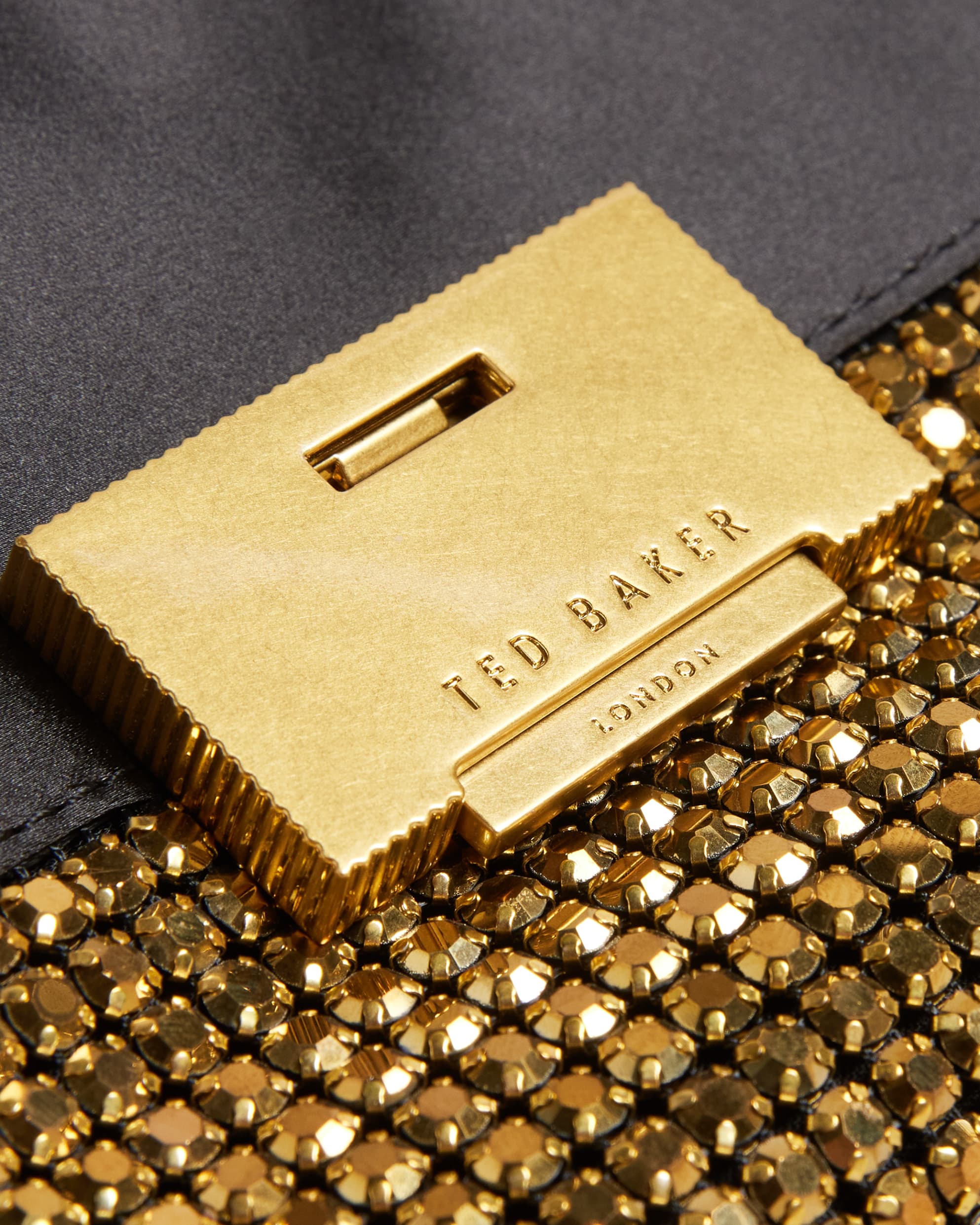 Gliters Crystal Mini Cross Body Bag Gold