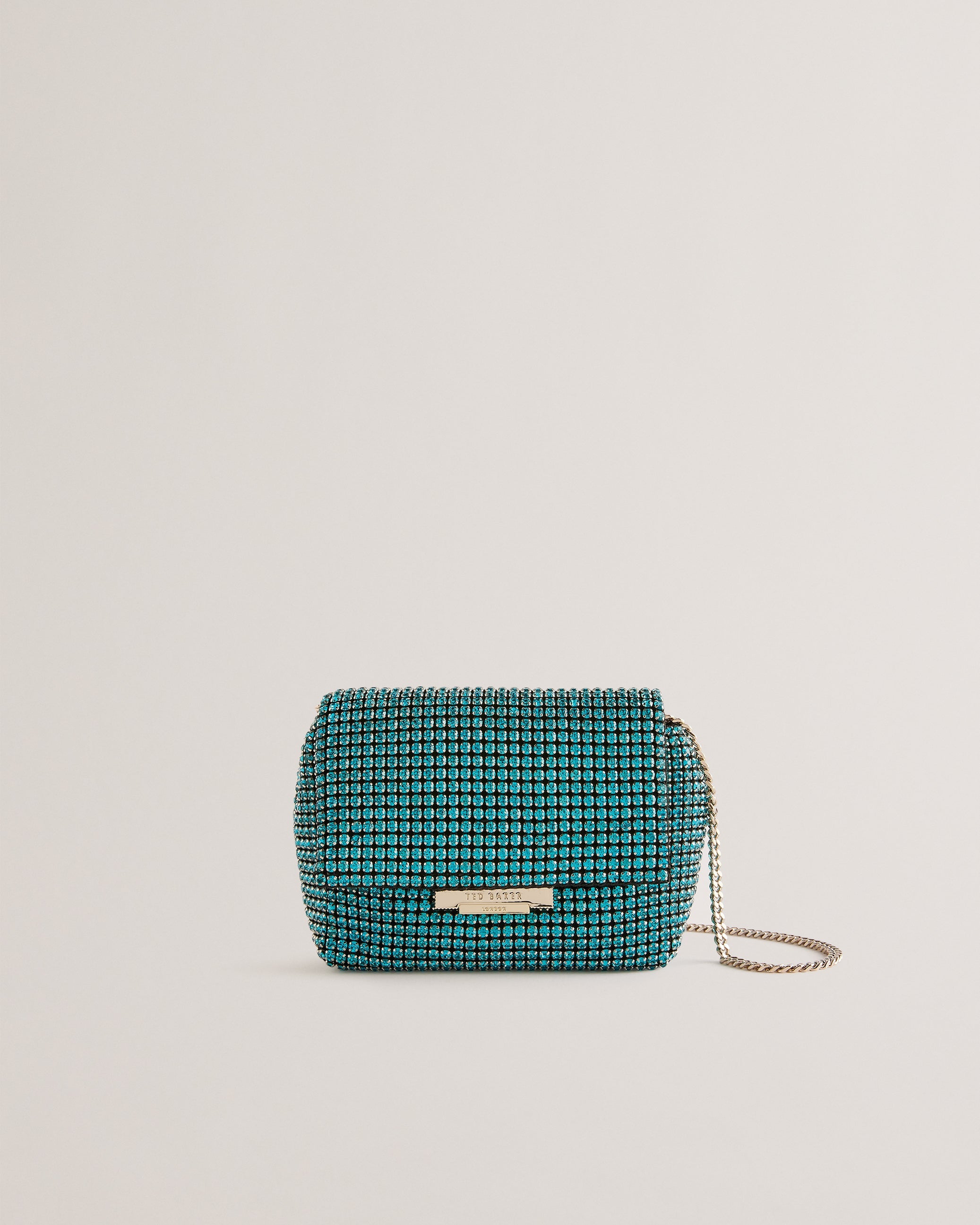 Gliters Crystal Mini Cross Body Bag Lt-Blue