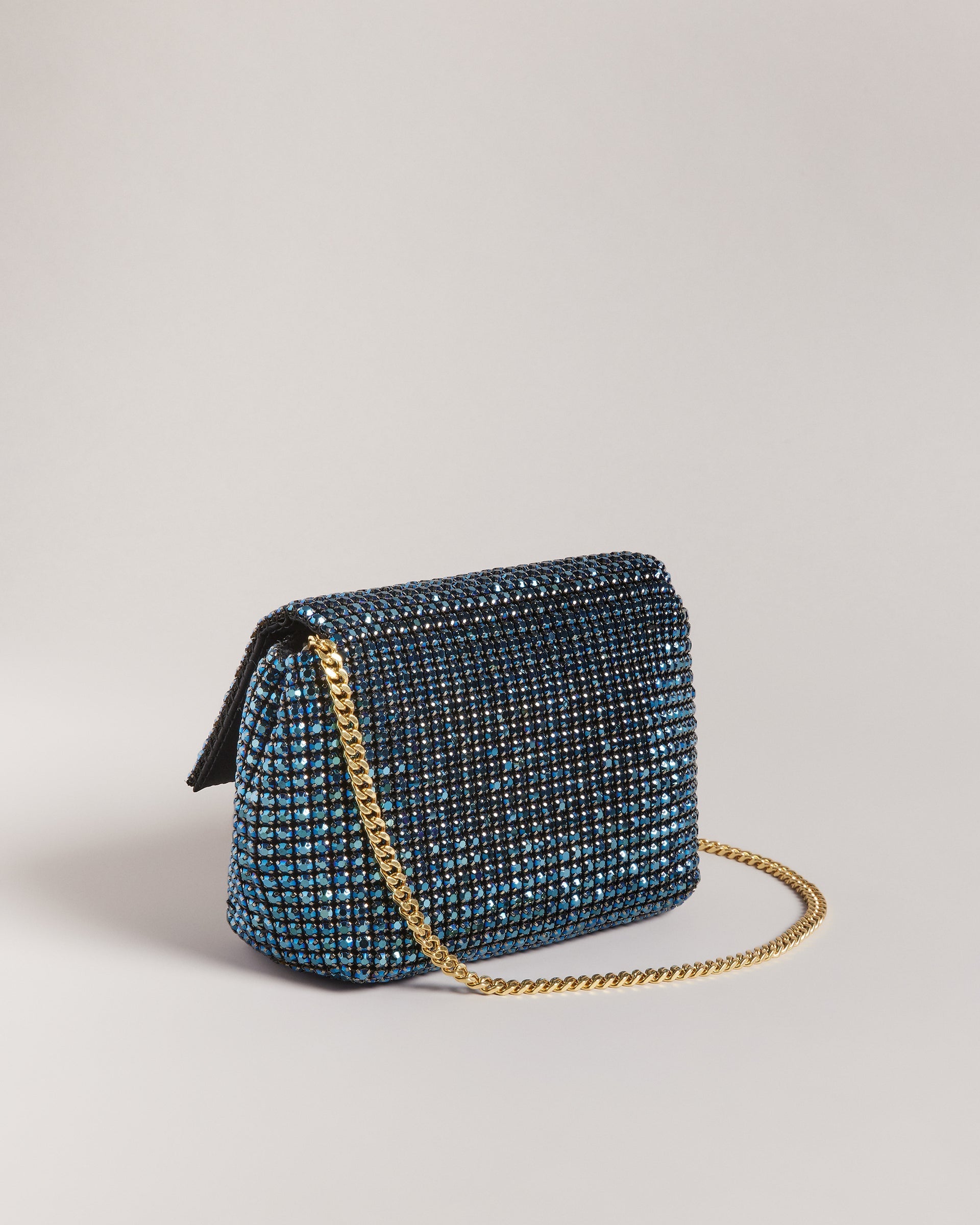 Gliters Crystal Mini Cross Body Bag Navy