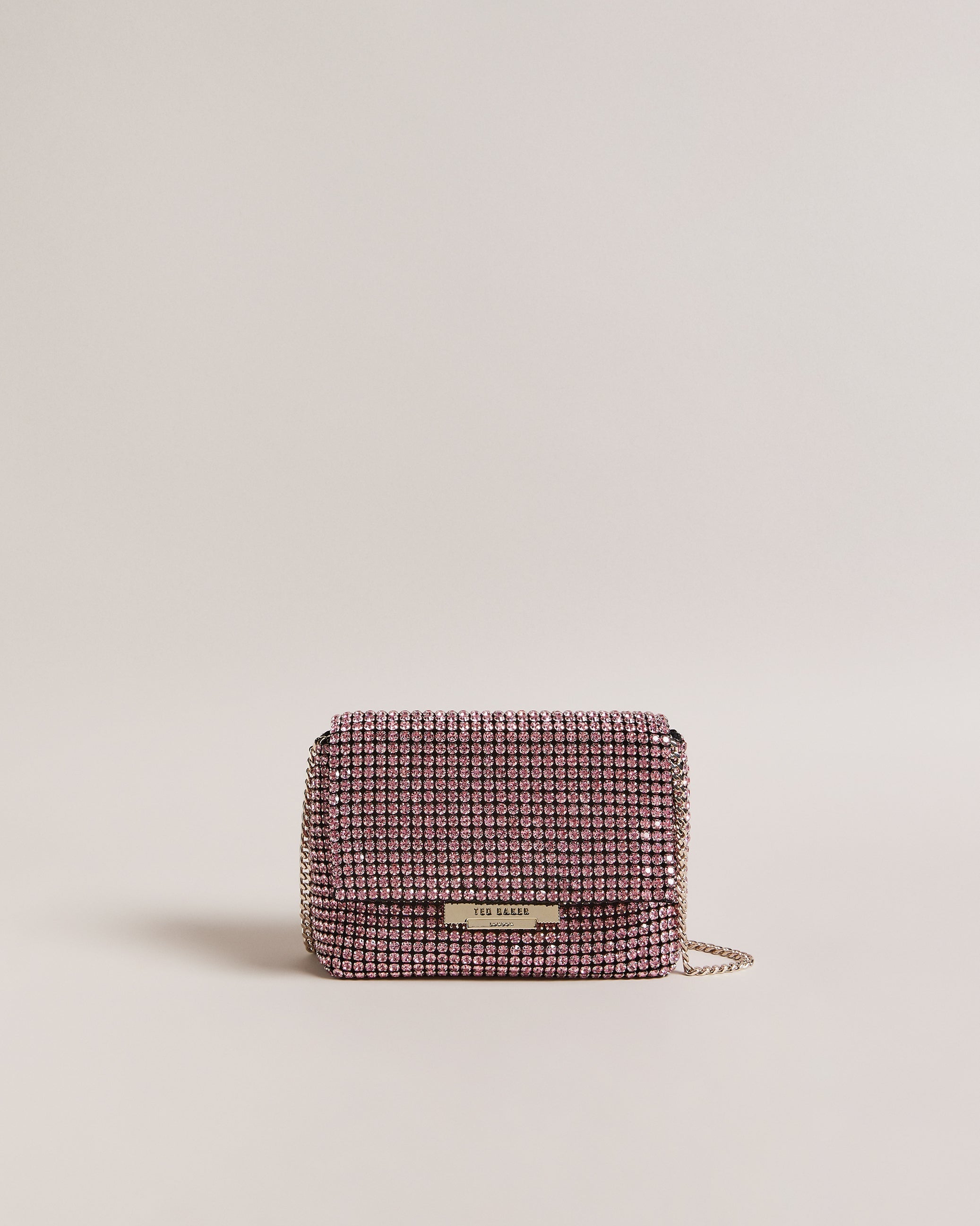 Gliters Crystal Mini Cross Body Bag Pl-Pink