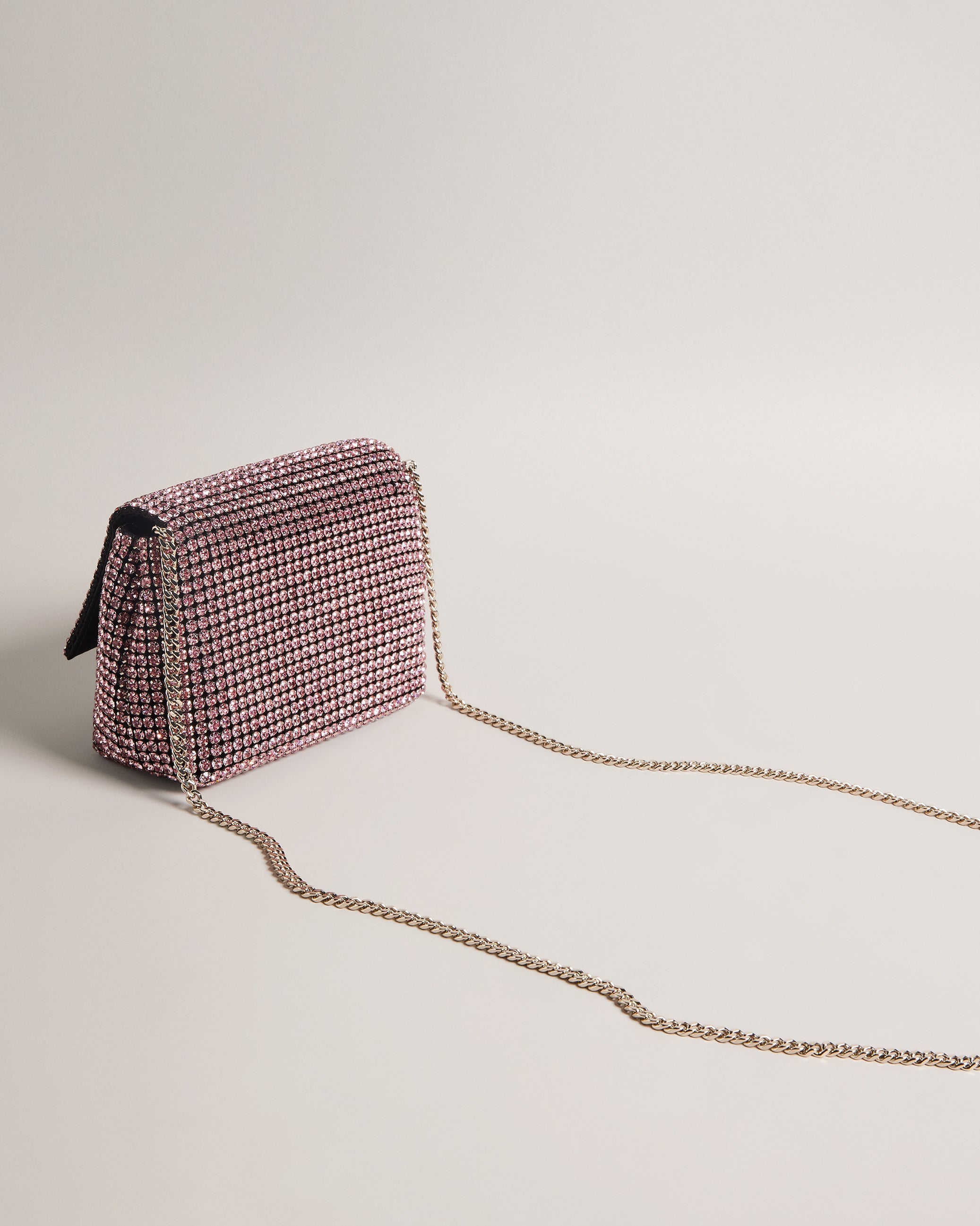 Gliters Crystal Mini Cross Body Bag Pl-Pink