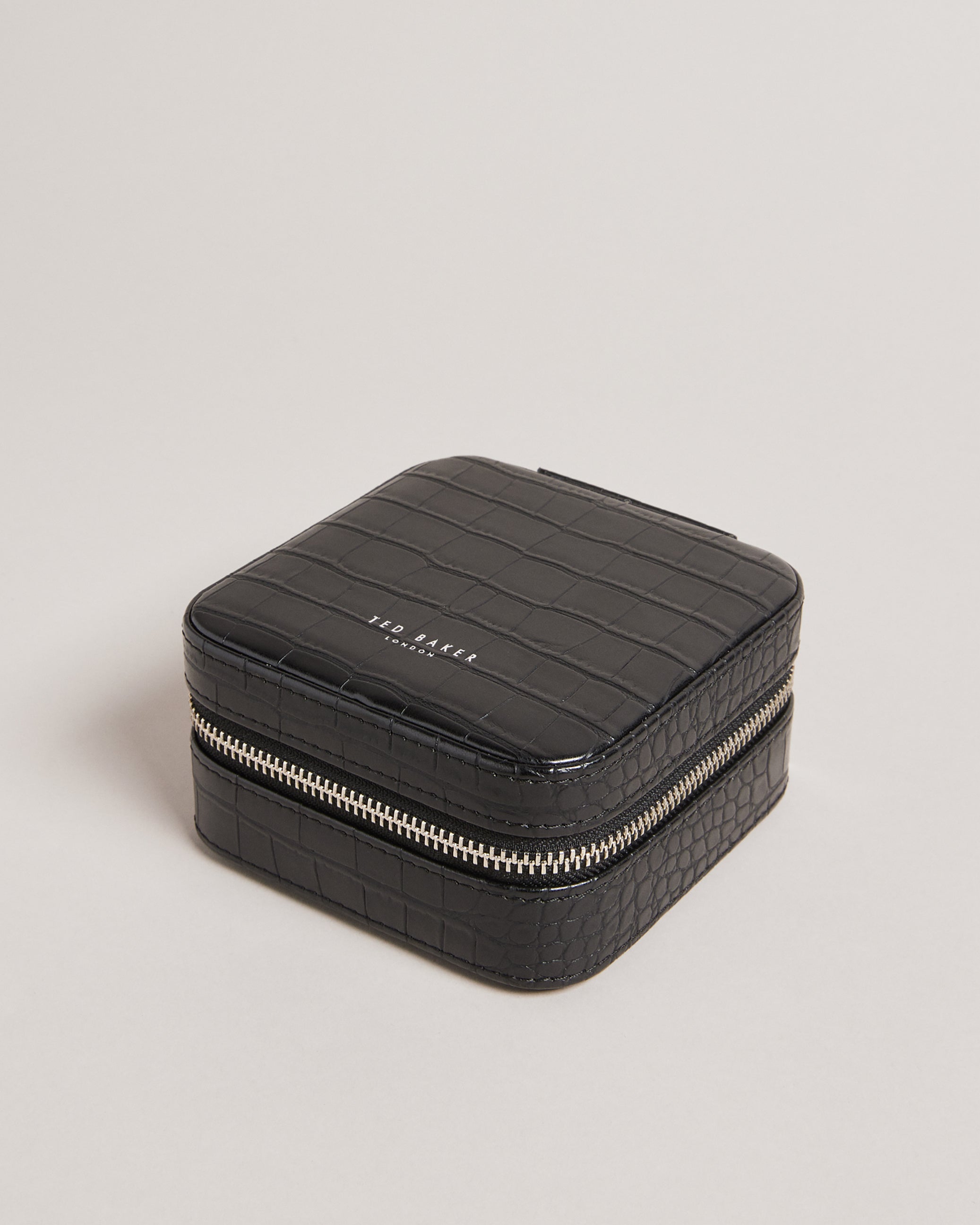 Hazelli Croc Effect Jewellery Case Black