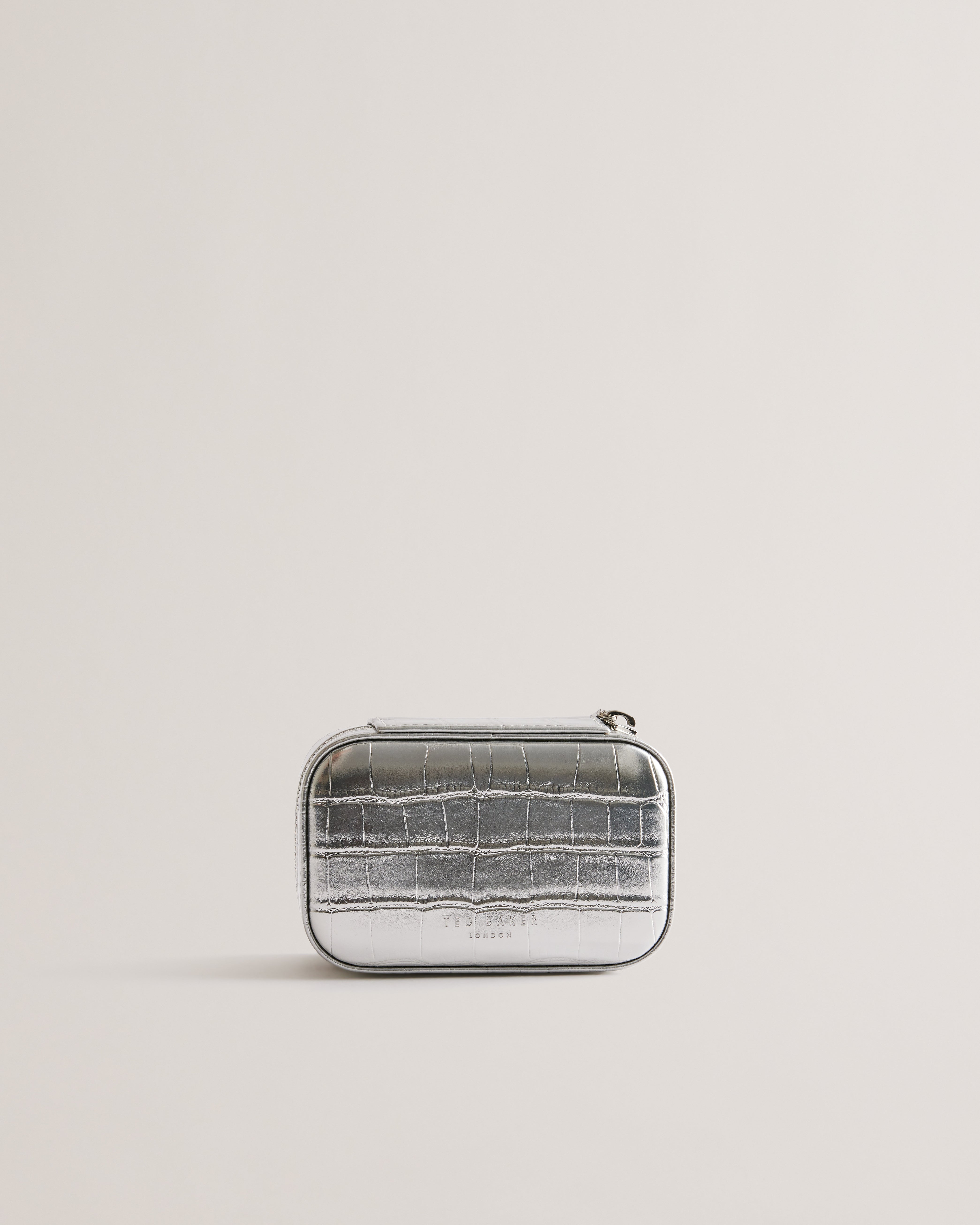 Ivee Croc Effect Mini Jewellery Cas Silver
