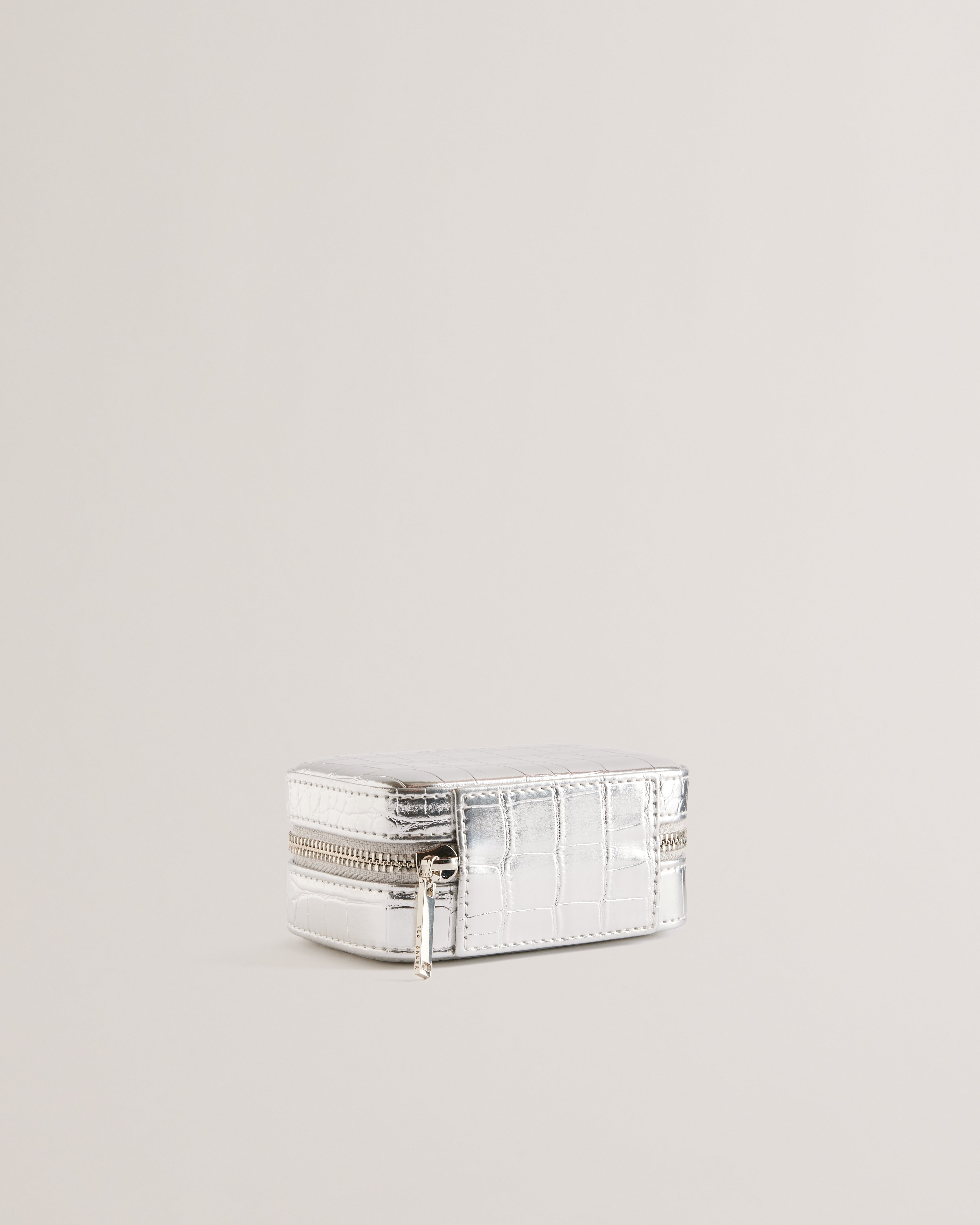 Ivee Croc Effect Mini Jewellery Cas Silver