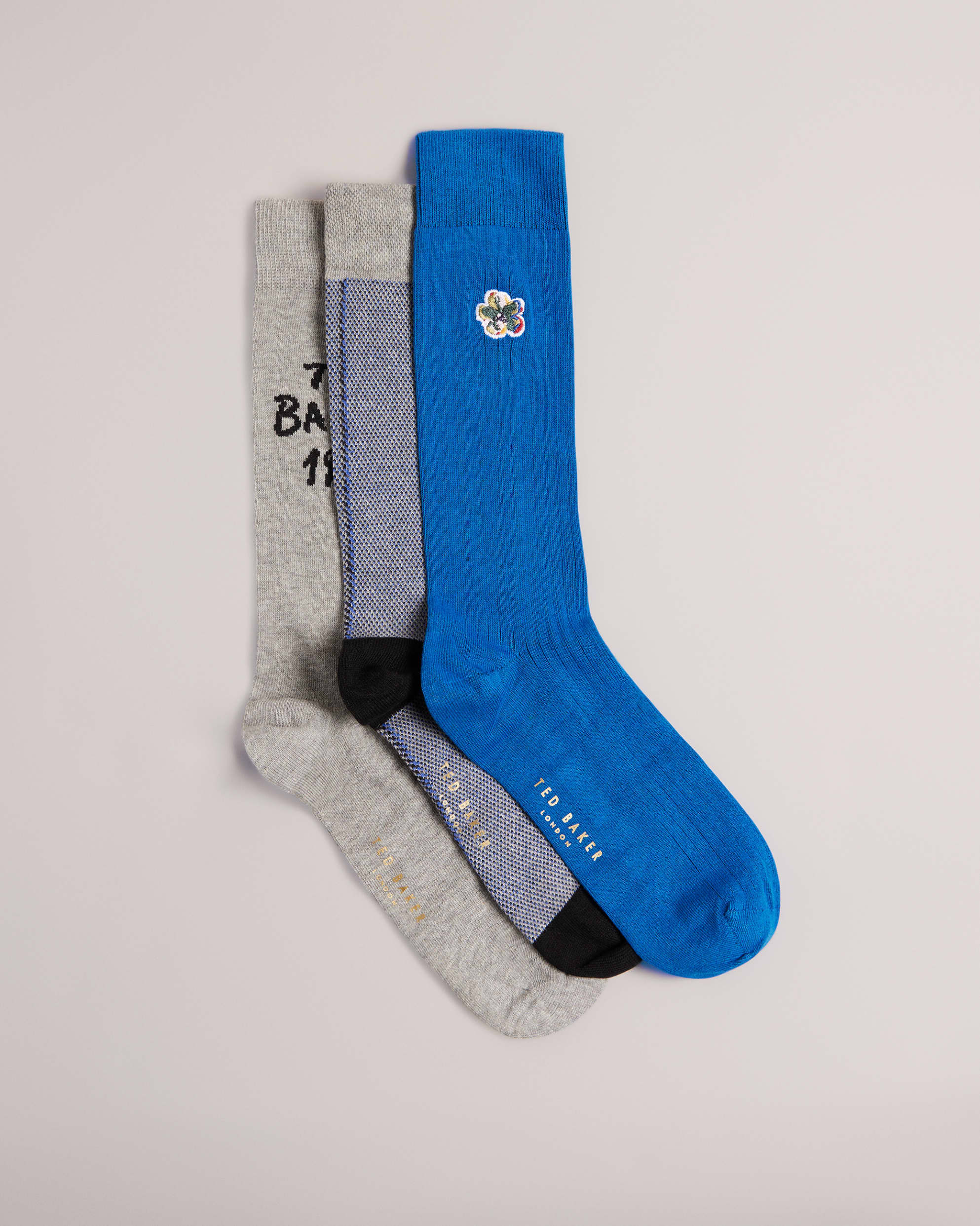 Greyone Three Pack Of Socks Assorted
