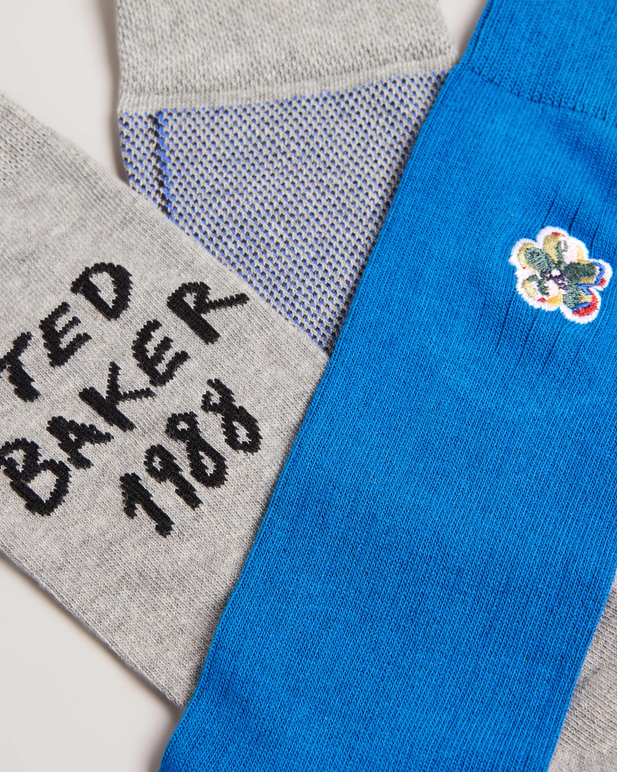 Greyone Three Pack Of Socks Assorted