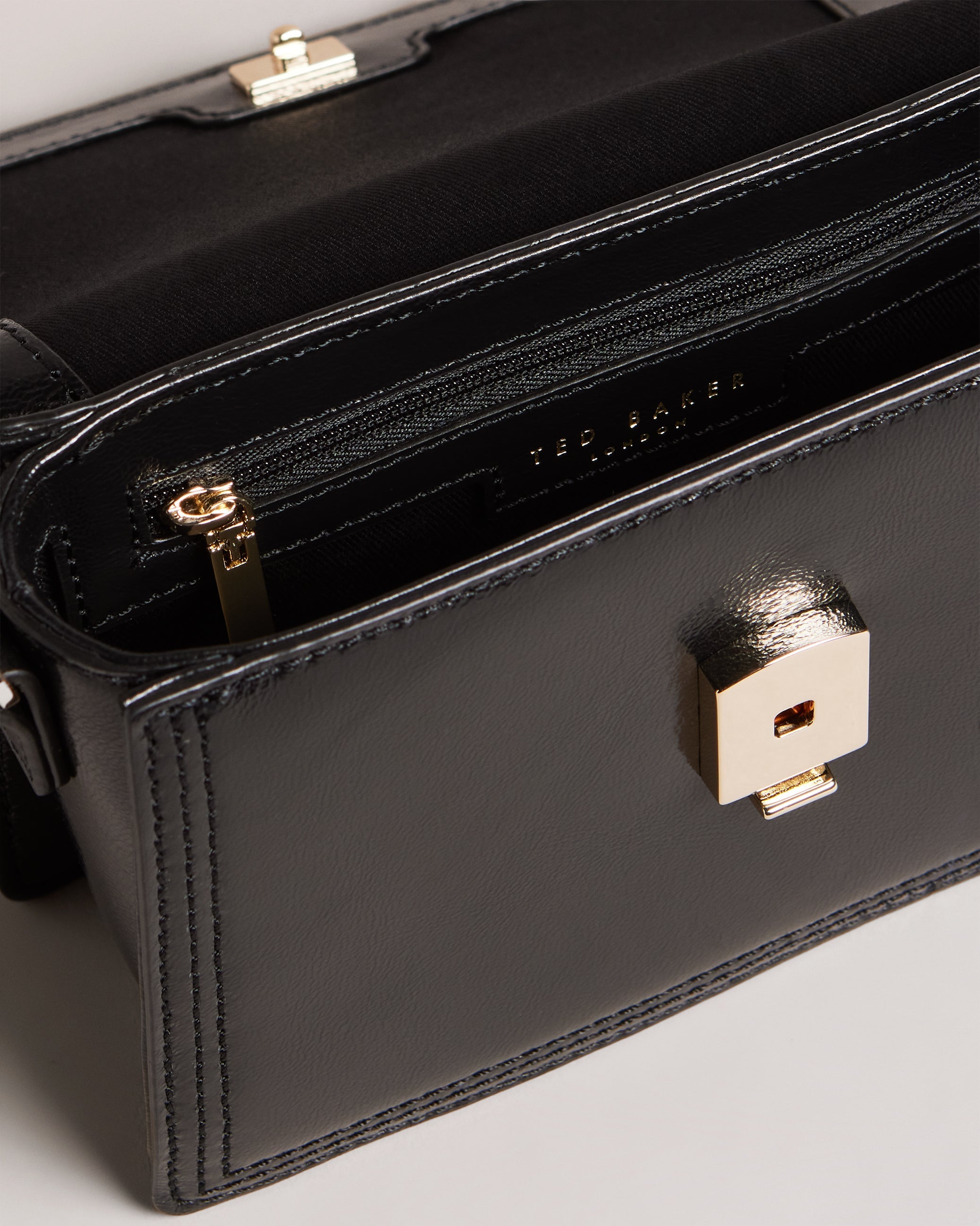 Libbe Leather Crossbody Bag Black
