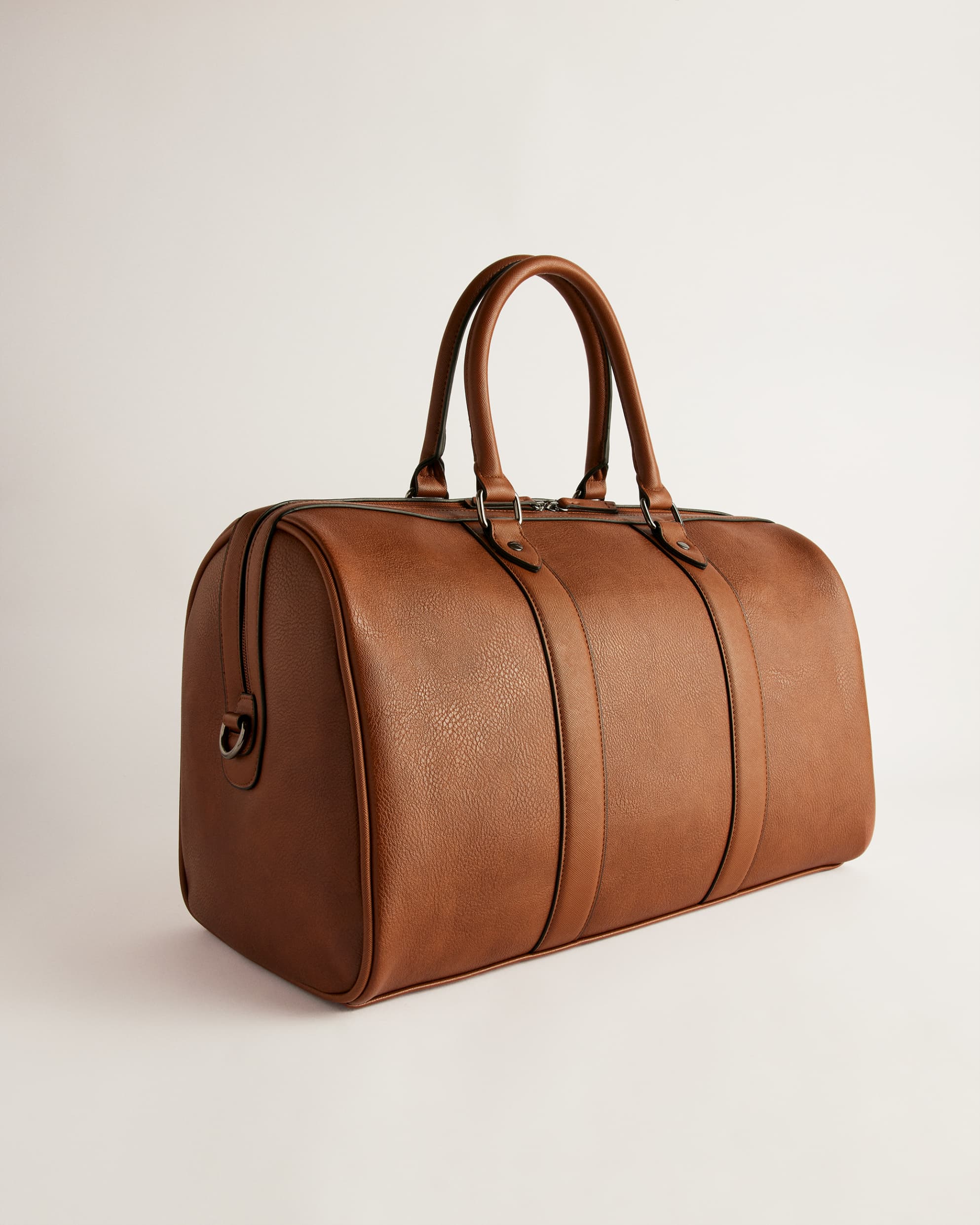 Waylin House Check PU Holdall Tan