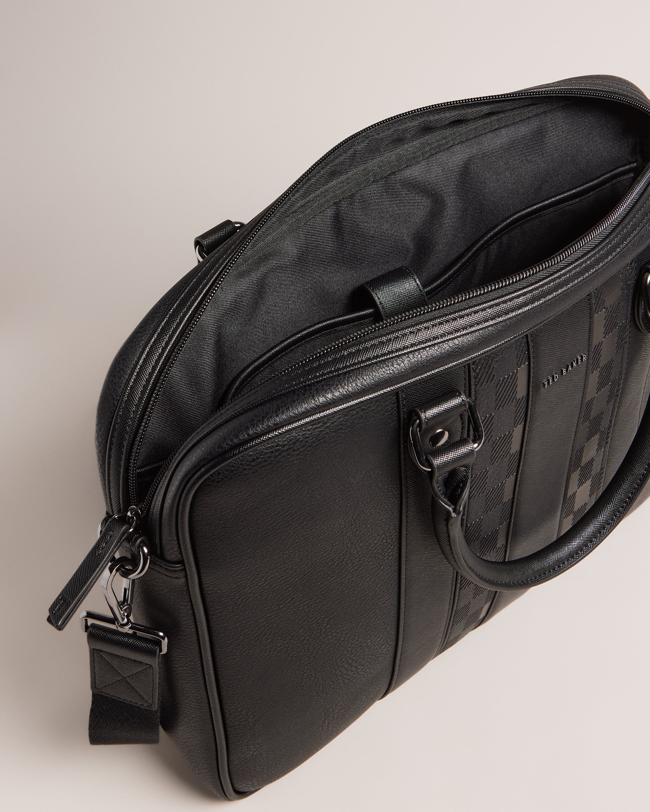 Waymon House Check Pu Document Bag