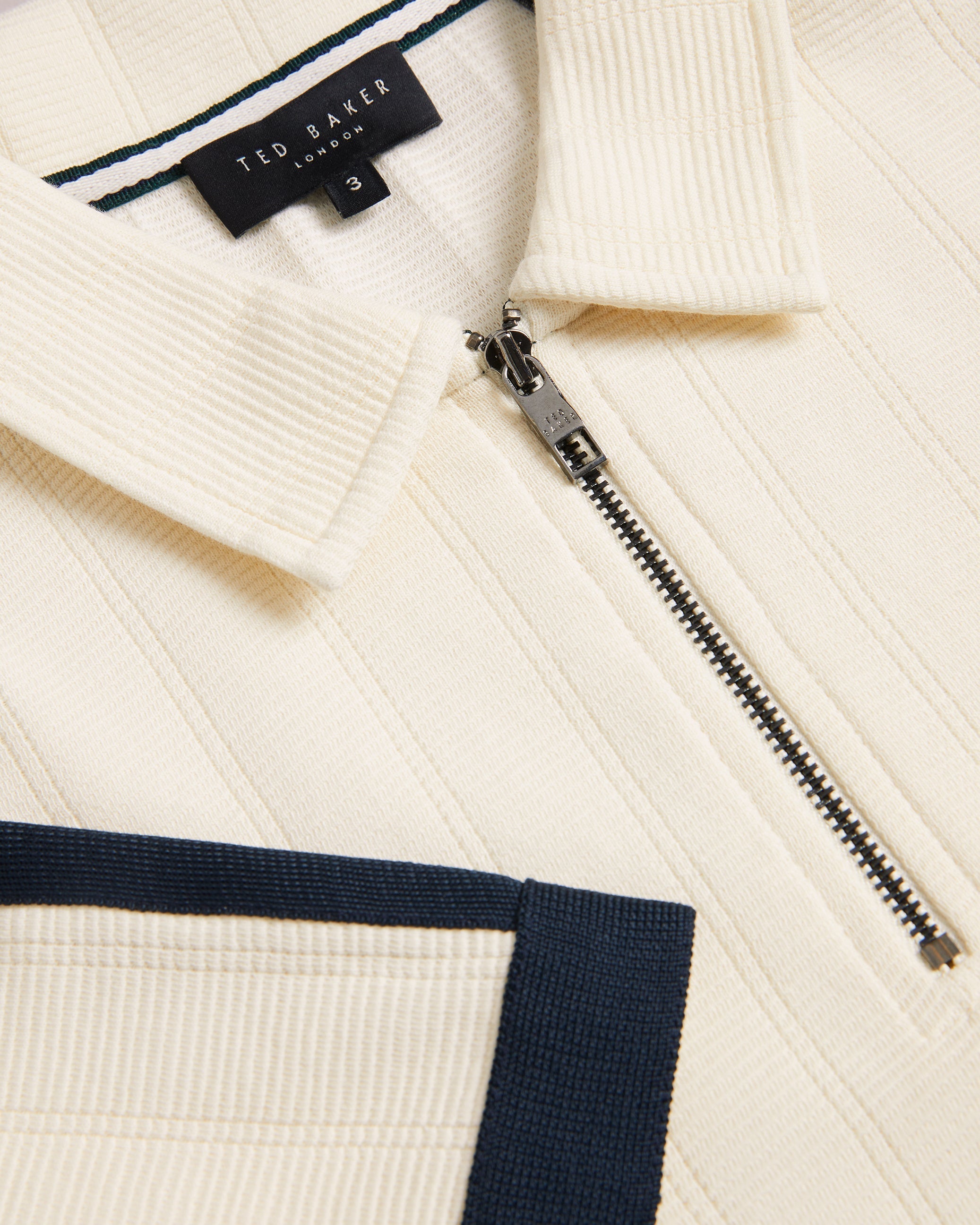 Abloom Ss Regular Polo With Zip Natural