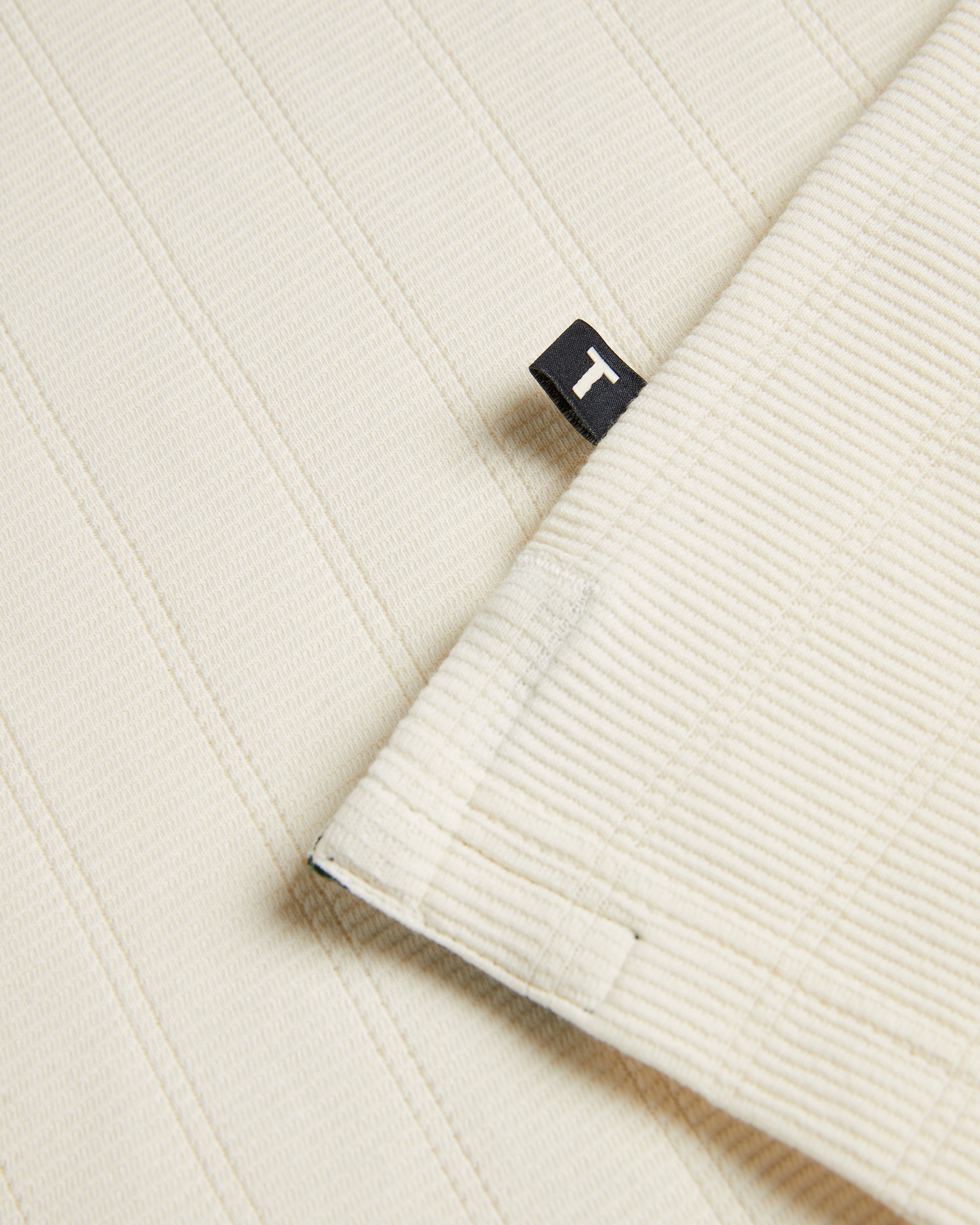 Abloom Ss Regular Polo With Zip Natural