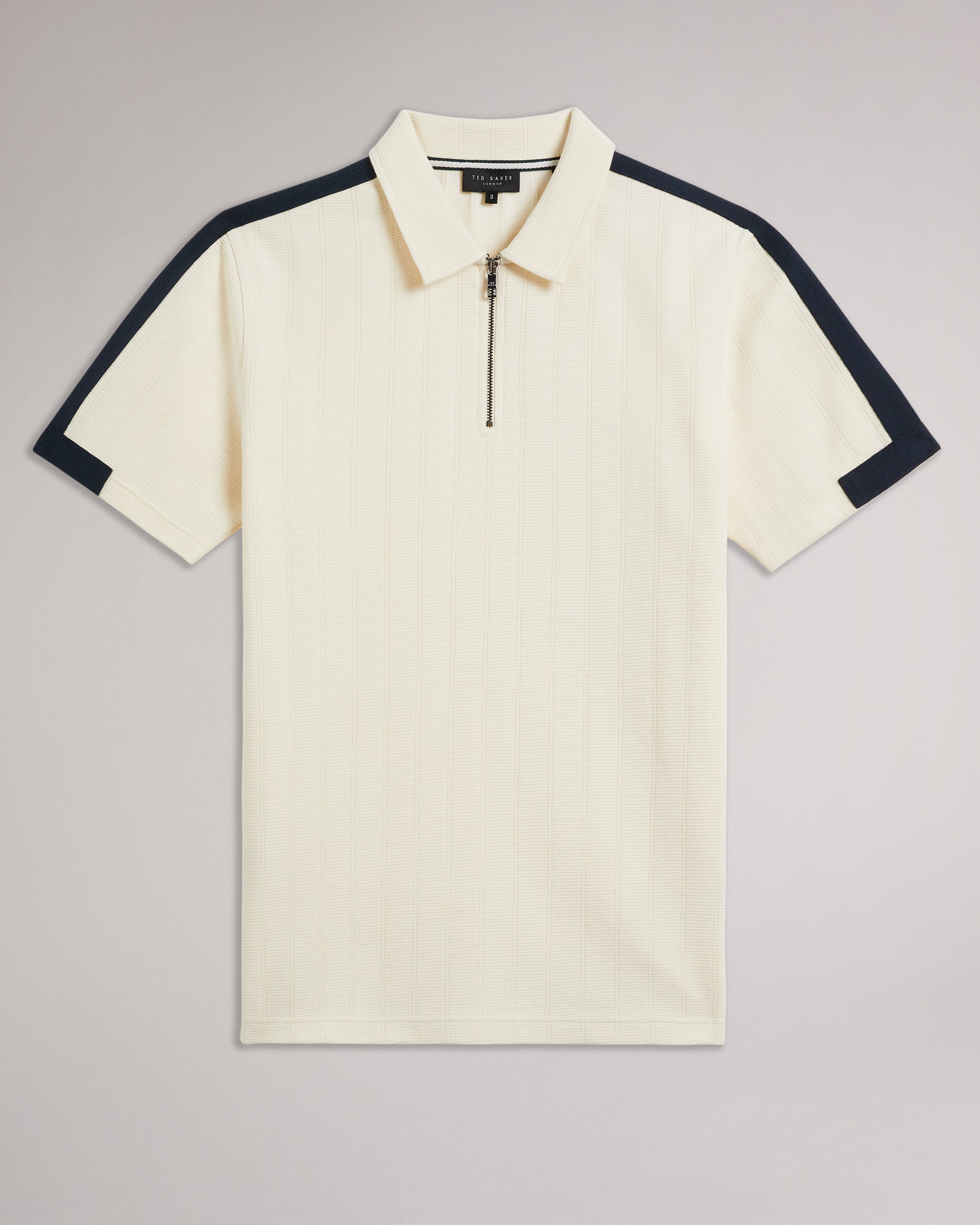 Abloom Ss Regular Polo With Zip Natural