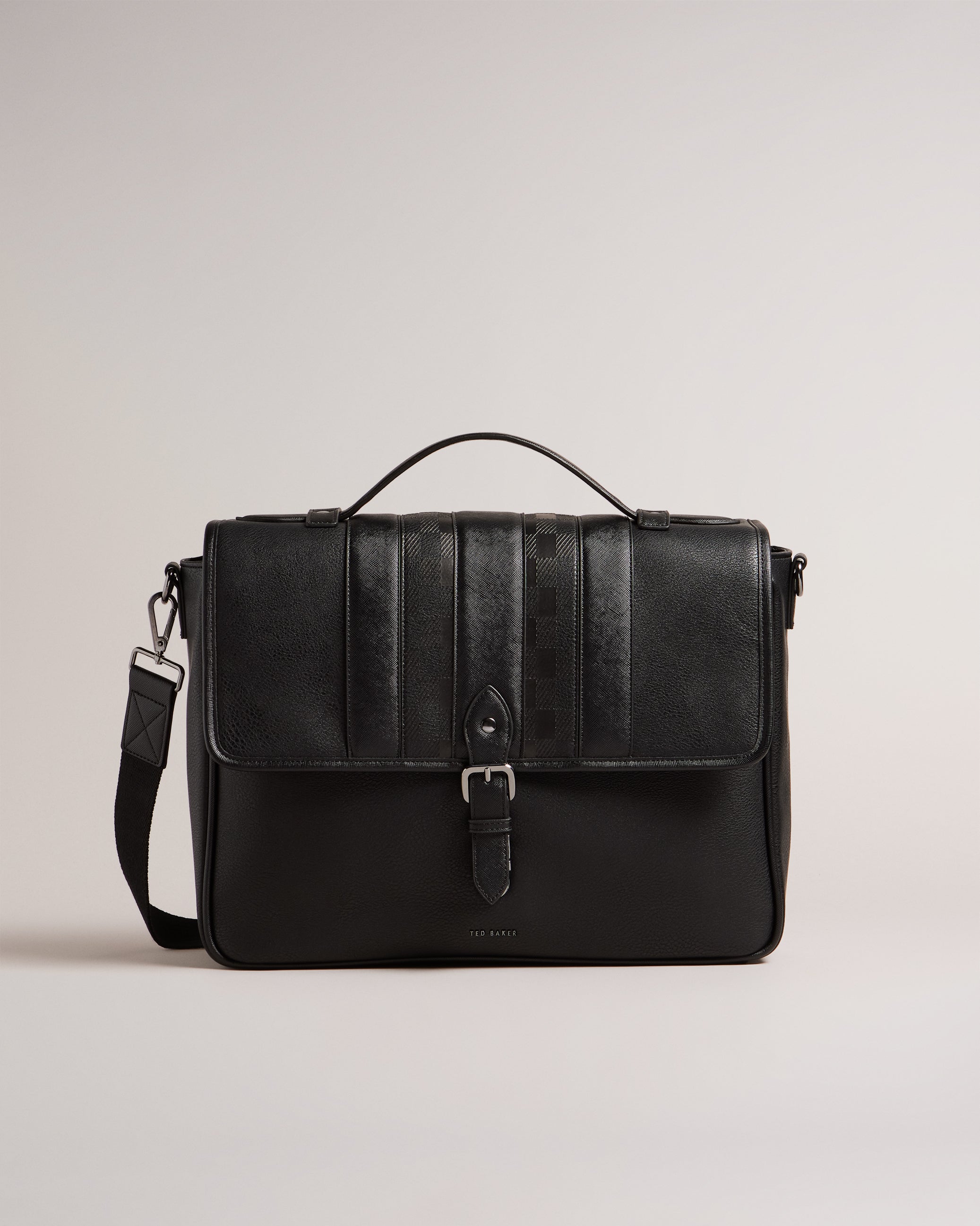 Wayvees House Check Pu Satchel Black