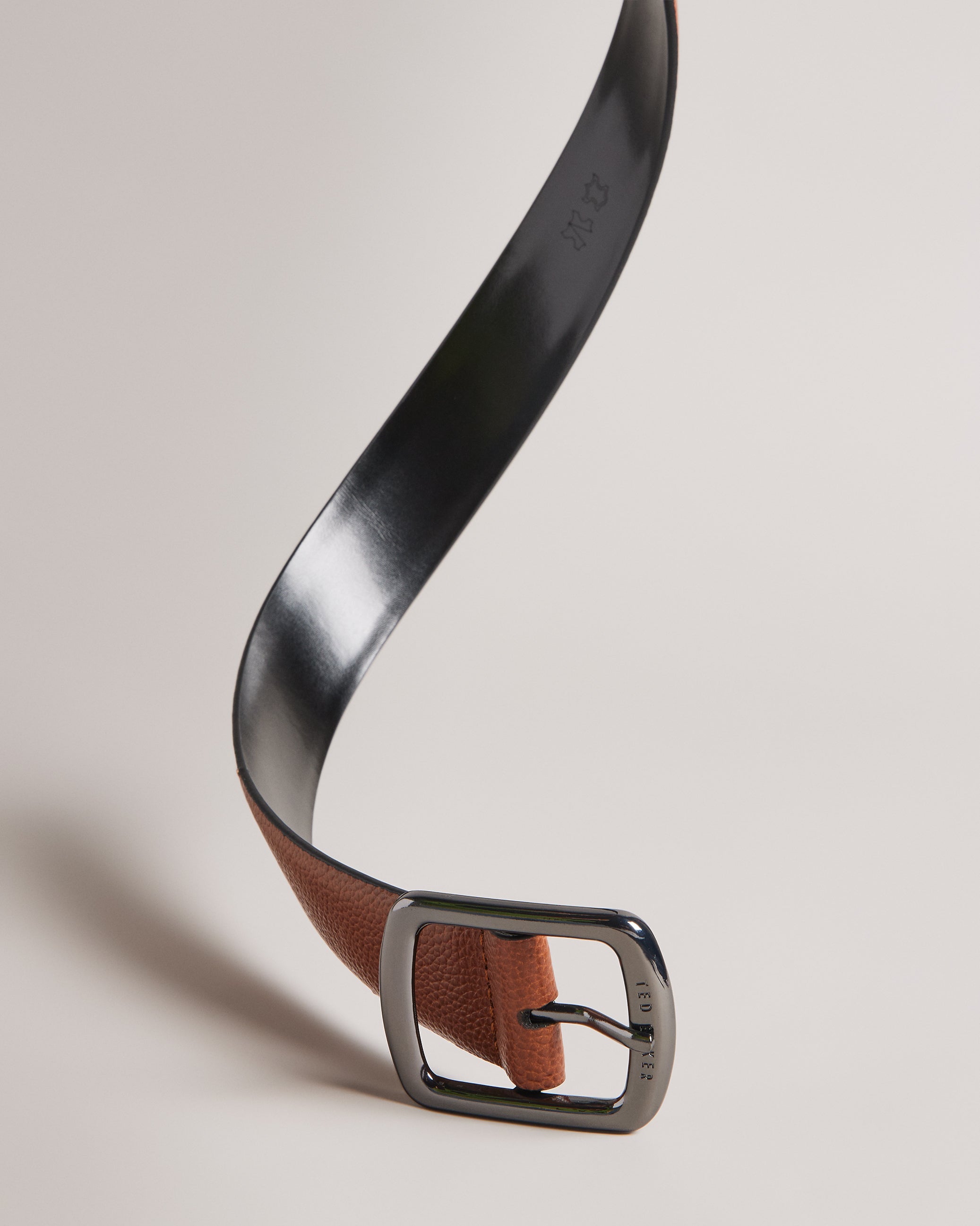 Jaims Contrast Detail Leather Belt Tan