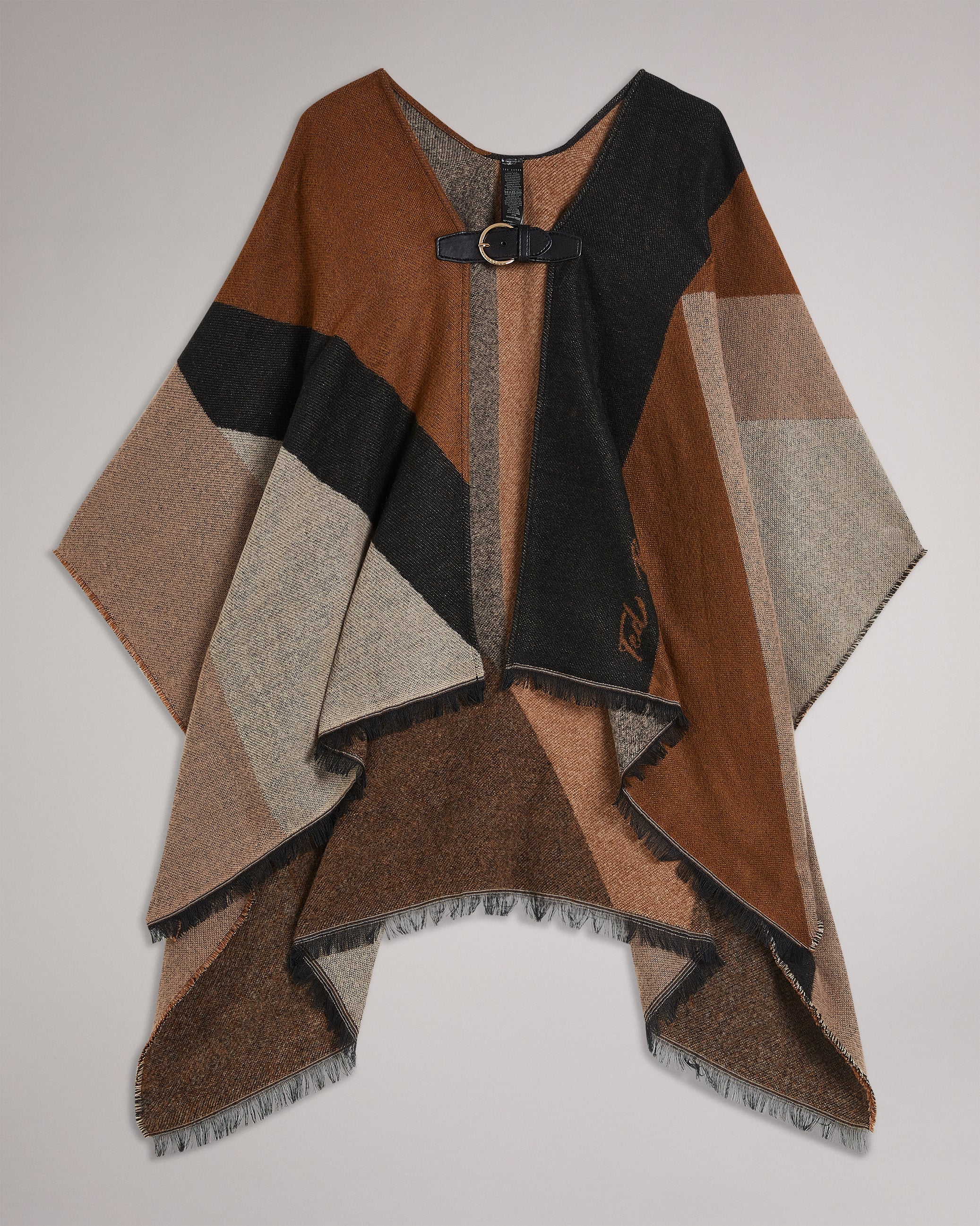 Suffia Buckle Poncho Taupe