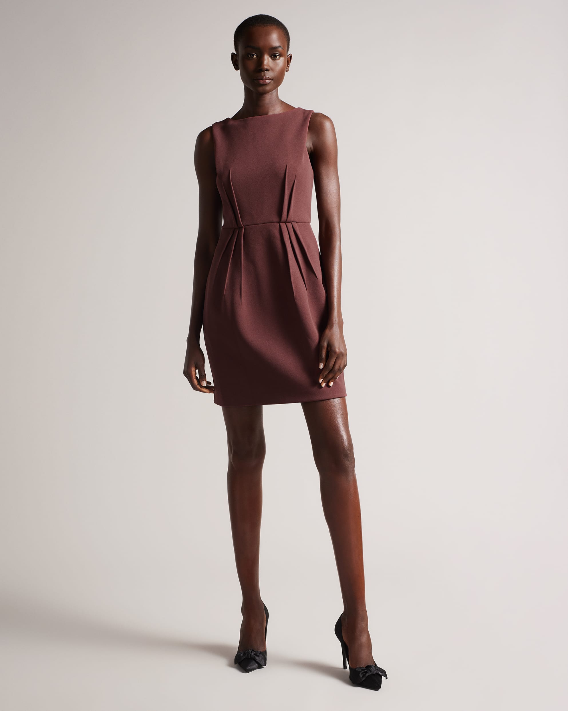 Lophiaz Tulip Skirt Dress Brown