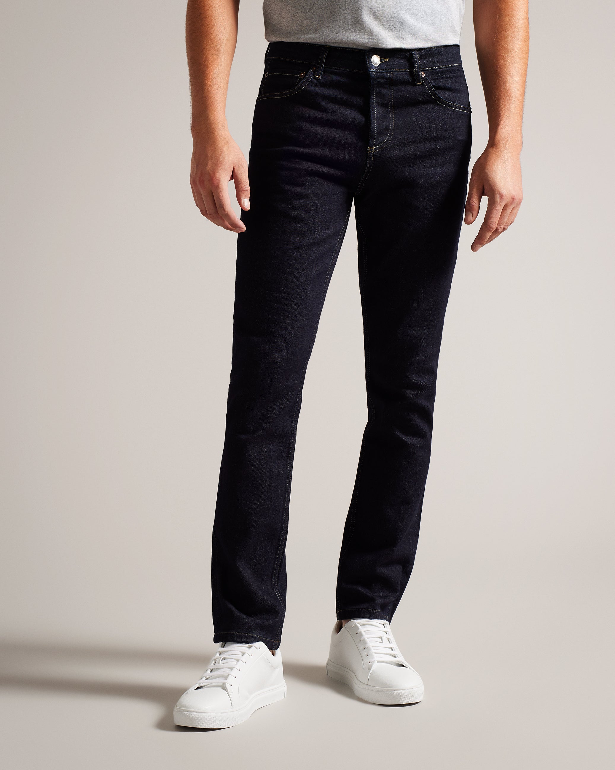 Elvvis Slim Fit Stretch Jeans Dk-Blue