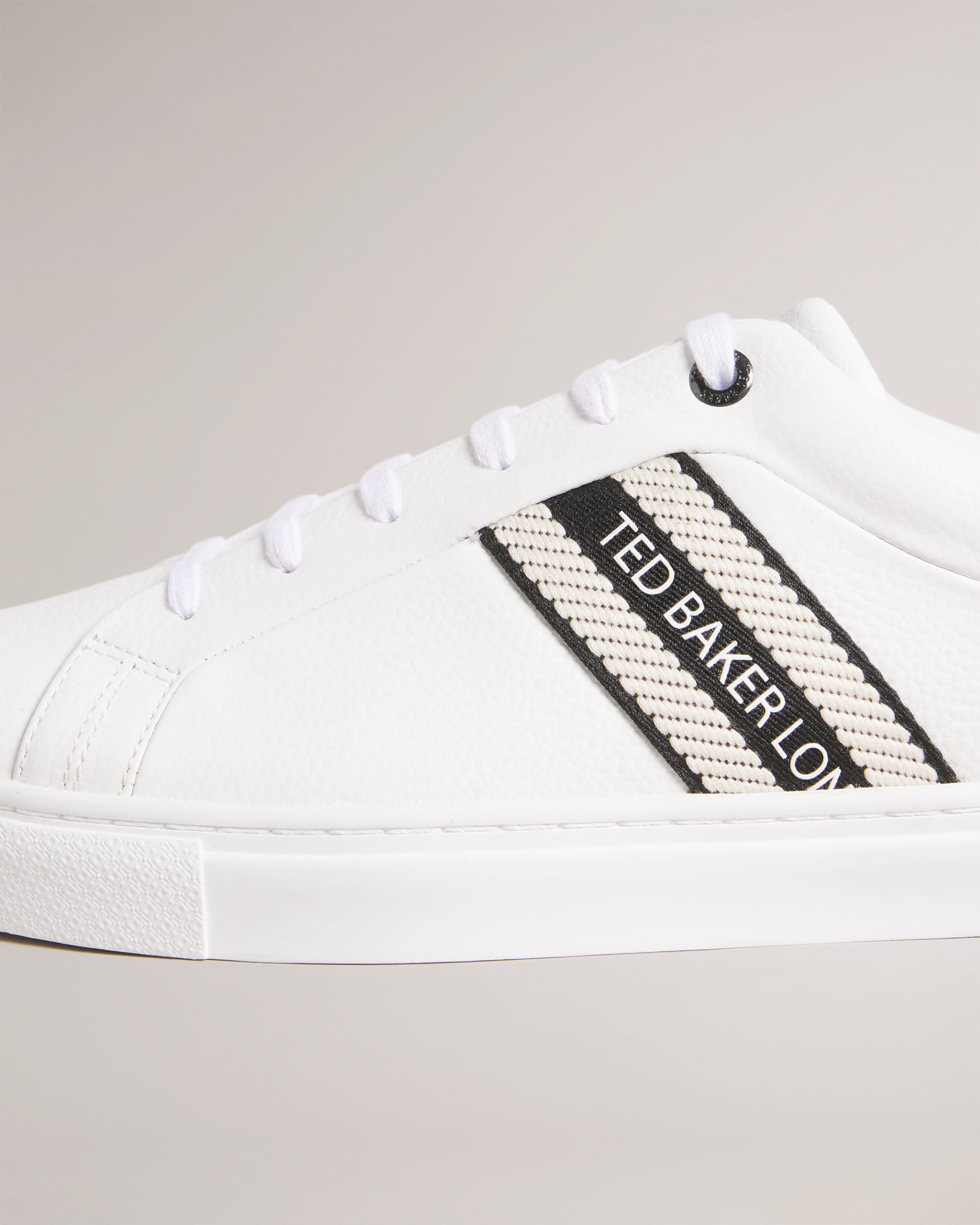 Trilobw Webbing Cupsole Sneaker With T Back Shoes White
