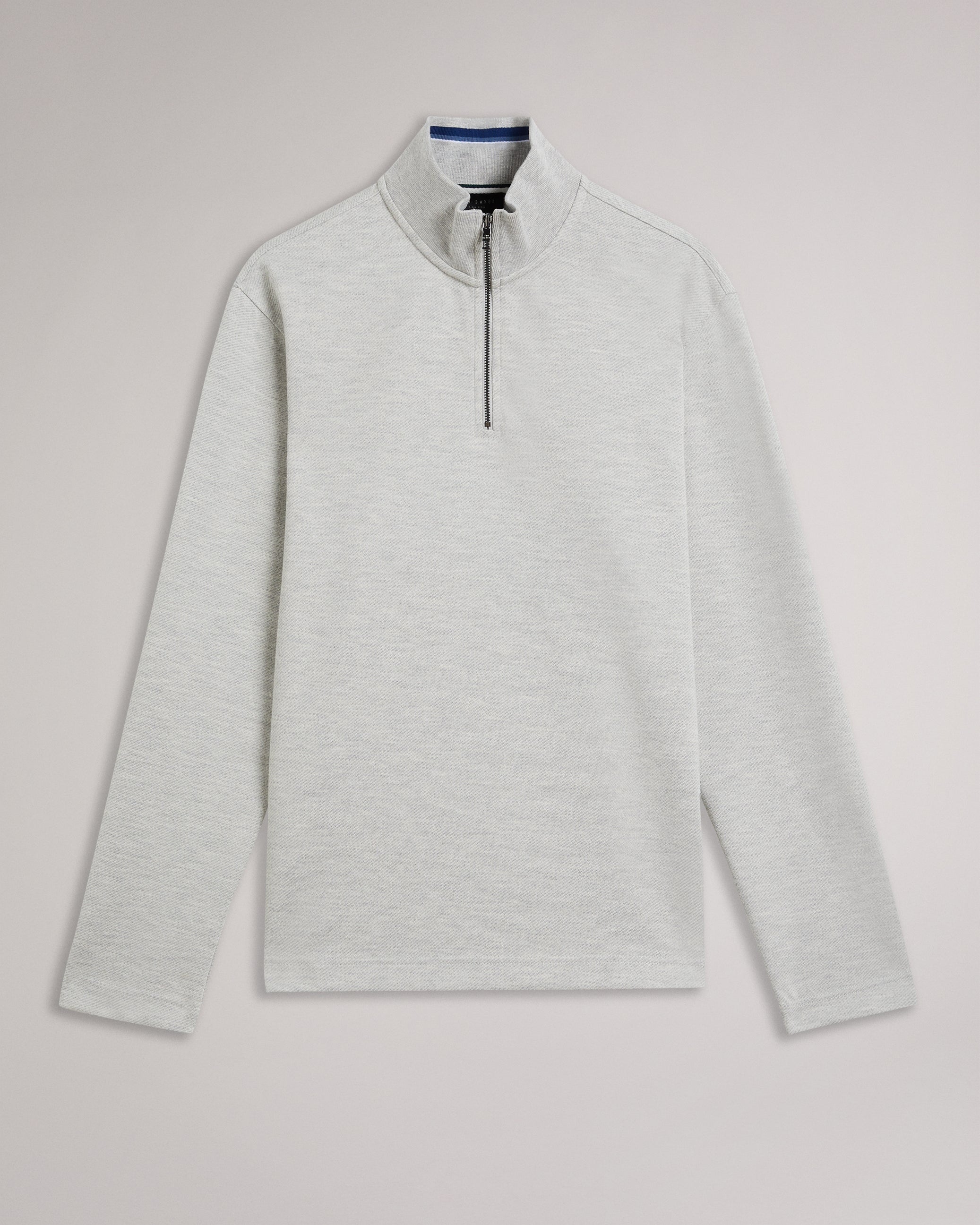 Morric Half Zip Funnel Neck Jumper Lt-Grey