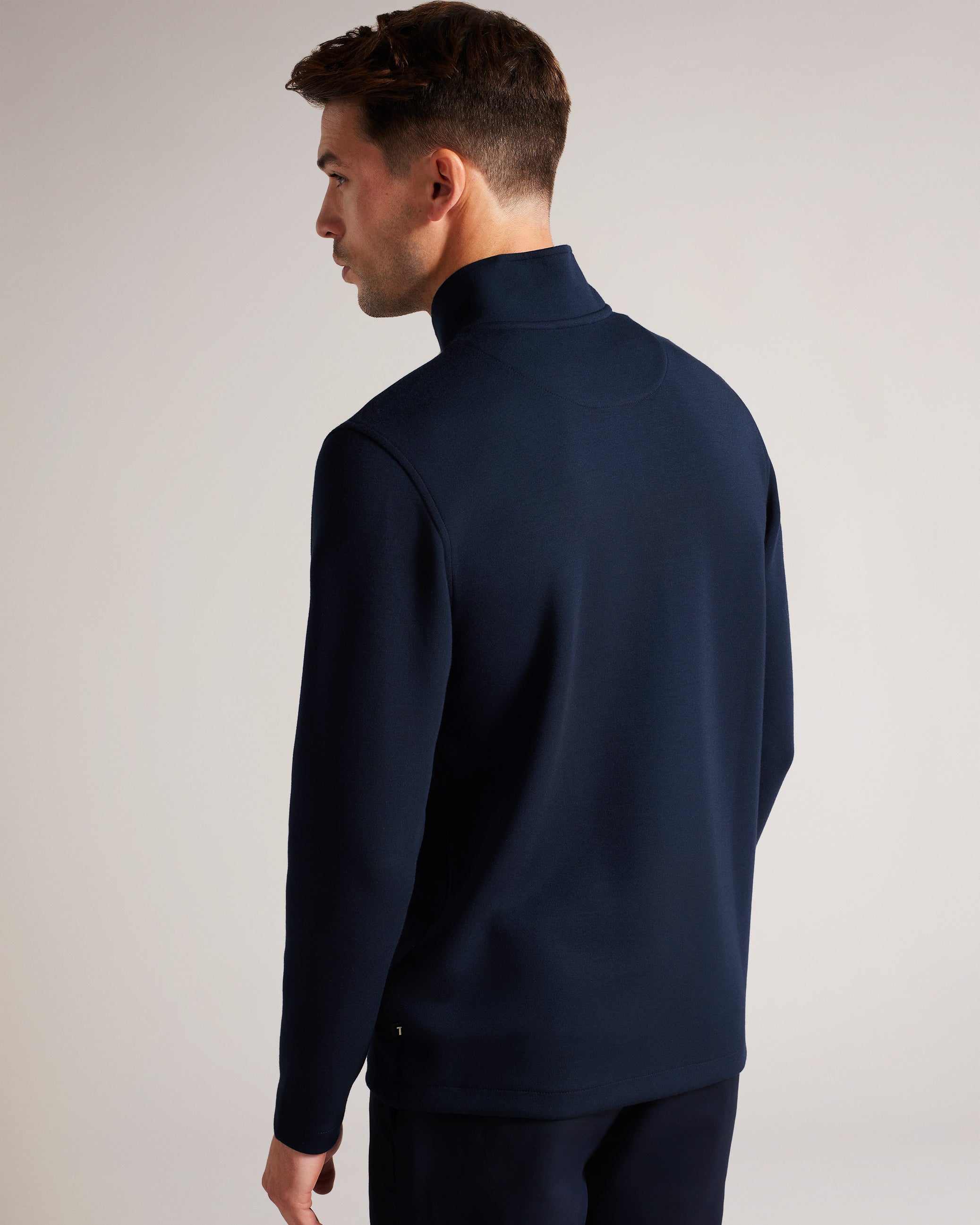 Veller Ls Slim Fit Half Zip Navy