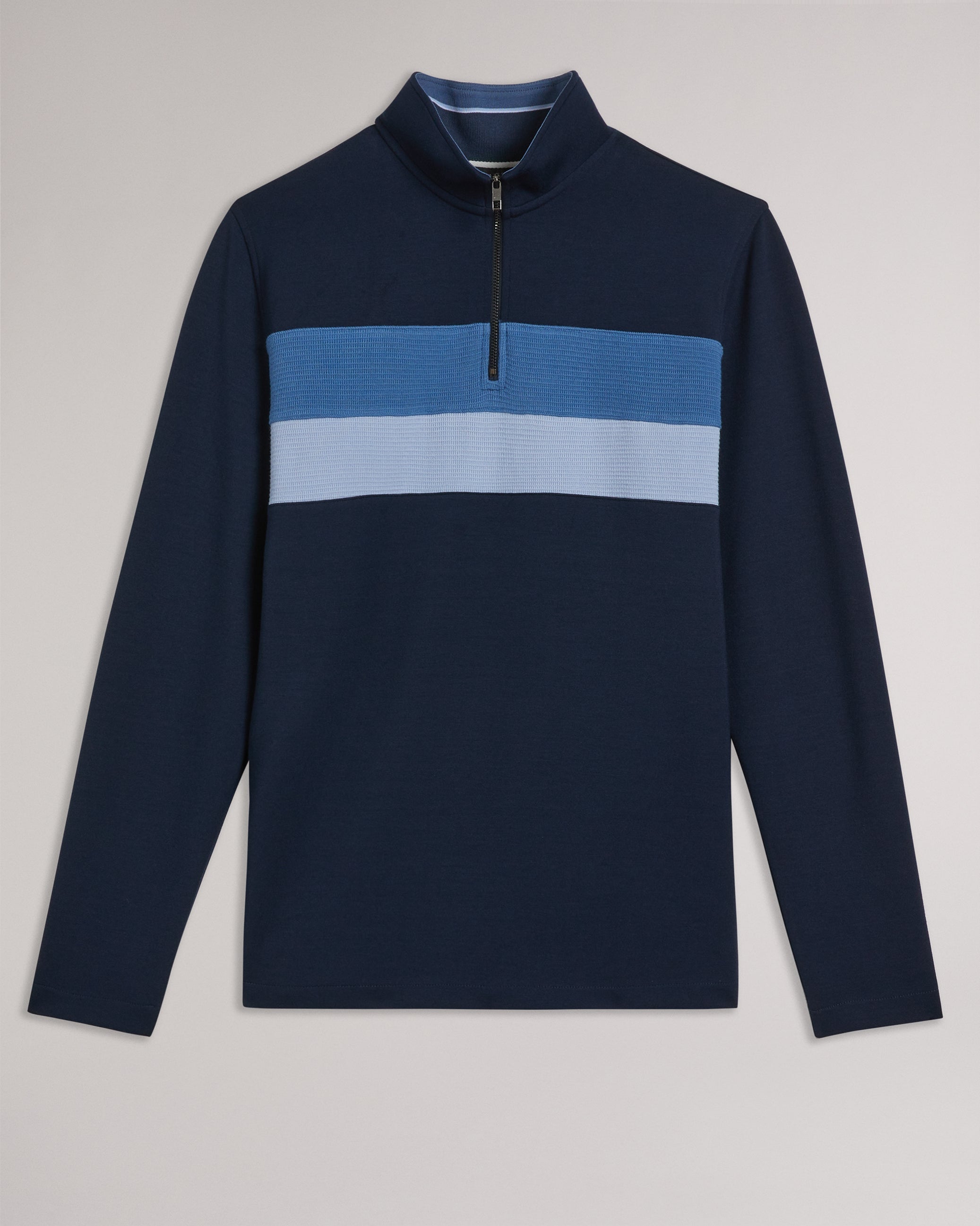 Veller Ls Slim Fit Half Zip Navy
