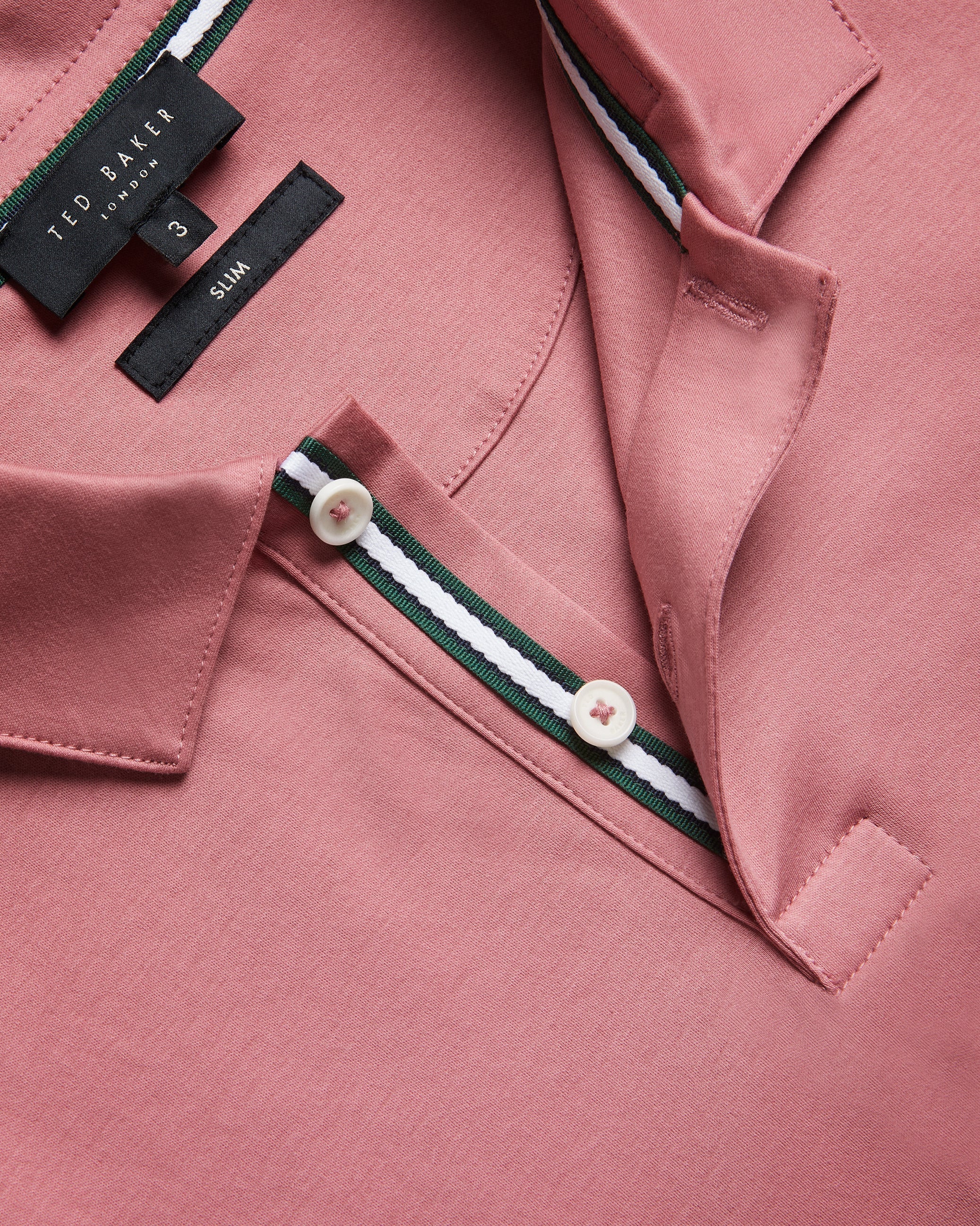 Zeiter Short Sleeve Slim Fit Polo Shirt Mid-Pink