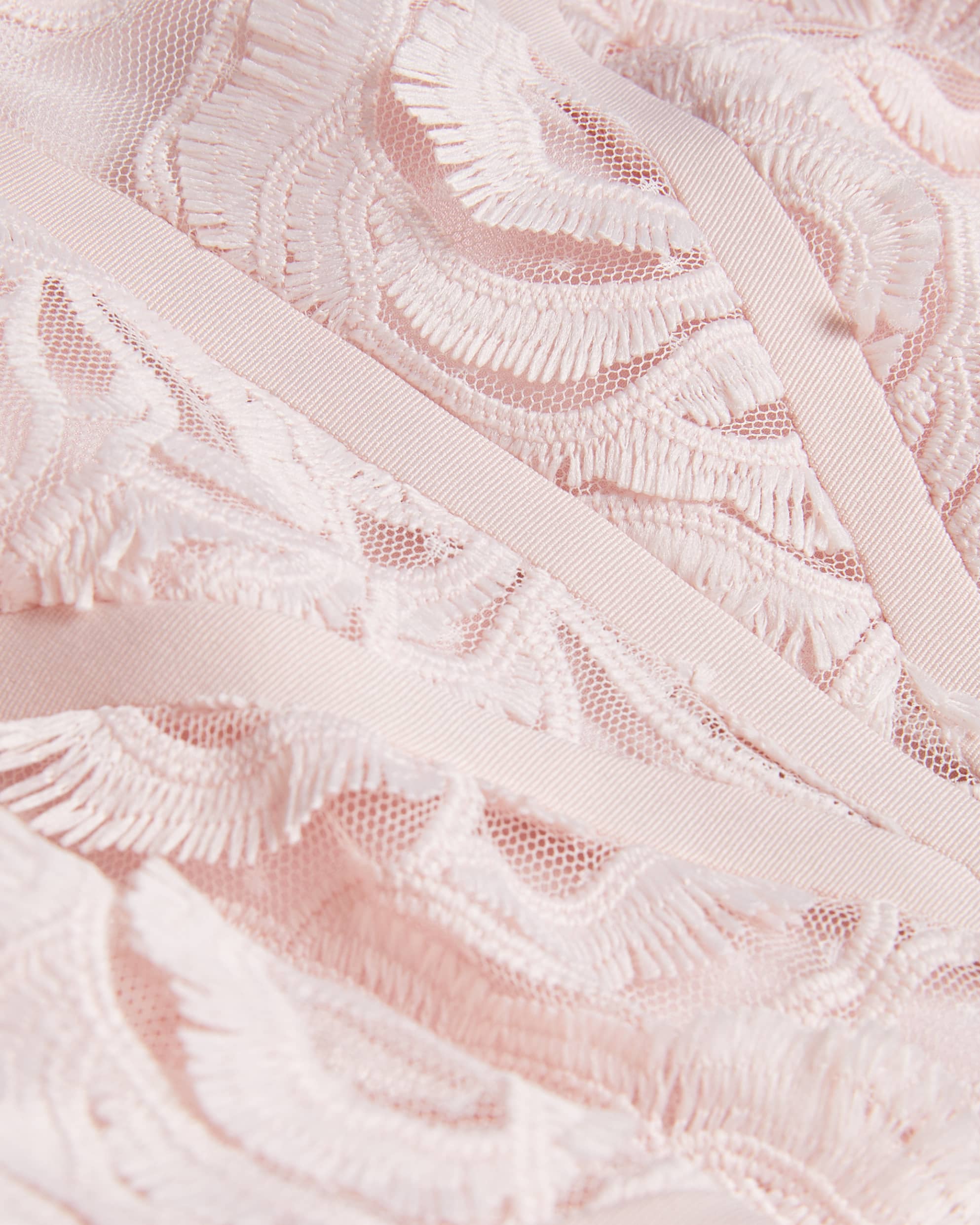 Ullaa Sleeveless Midaxi Dress With Rose Texture Lt-Pink