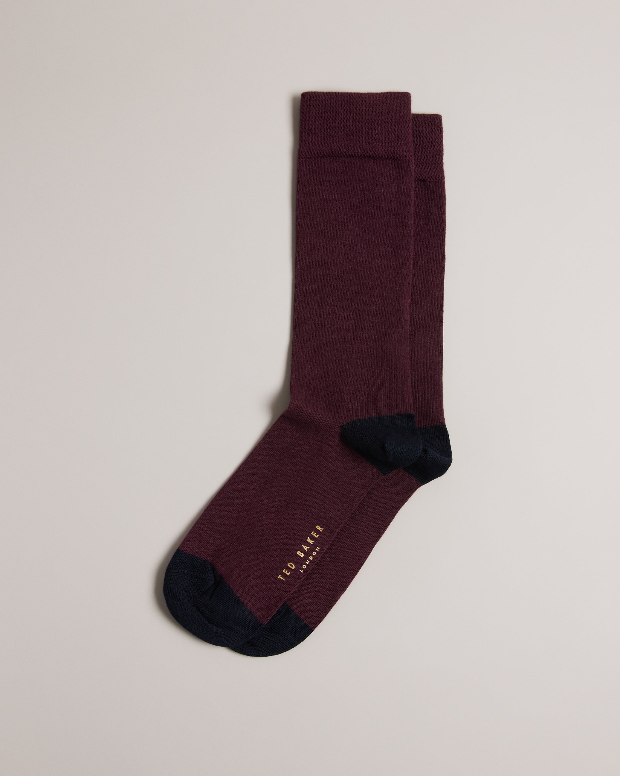 Corecol Plain Crew Socks Dk-Red