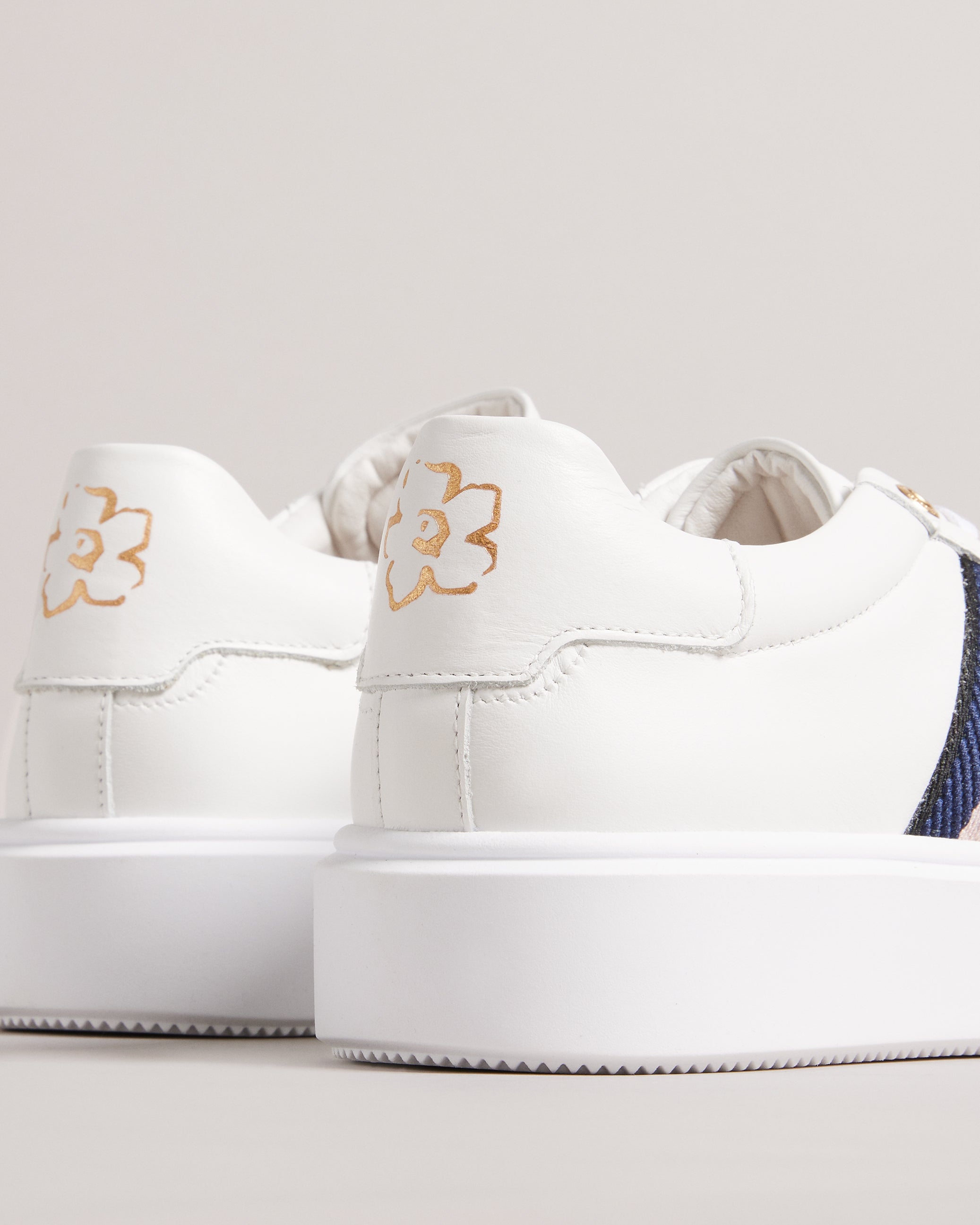 Lornie Platform Webbing Trainers Shoes Navy