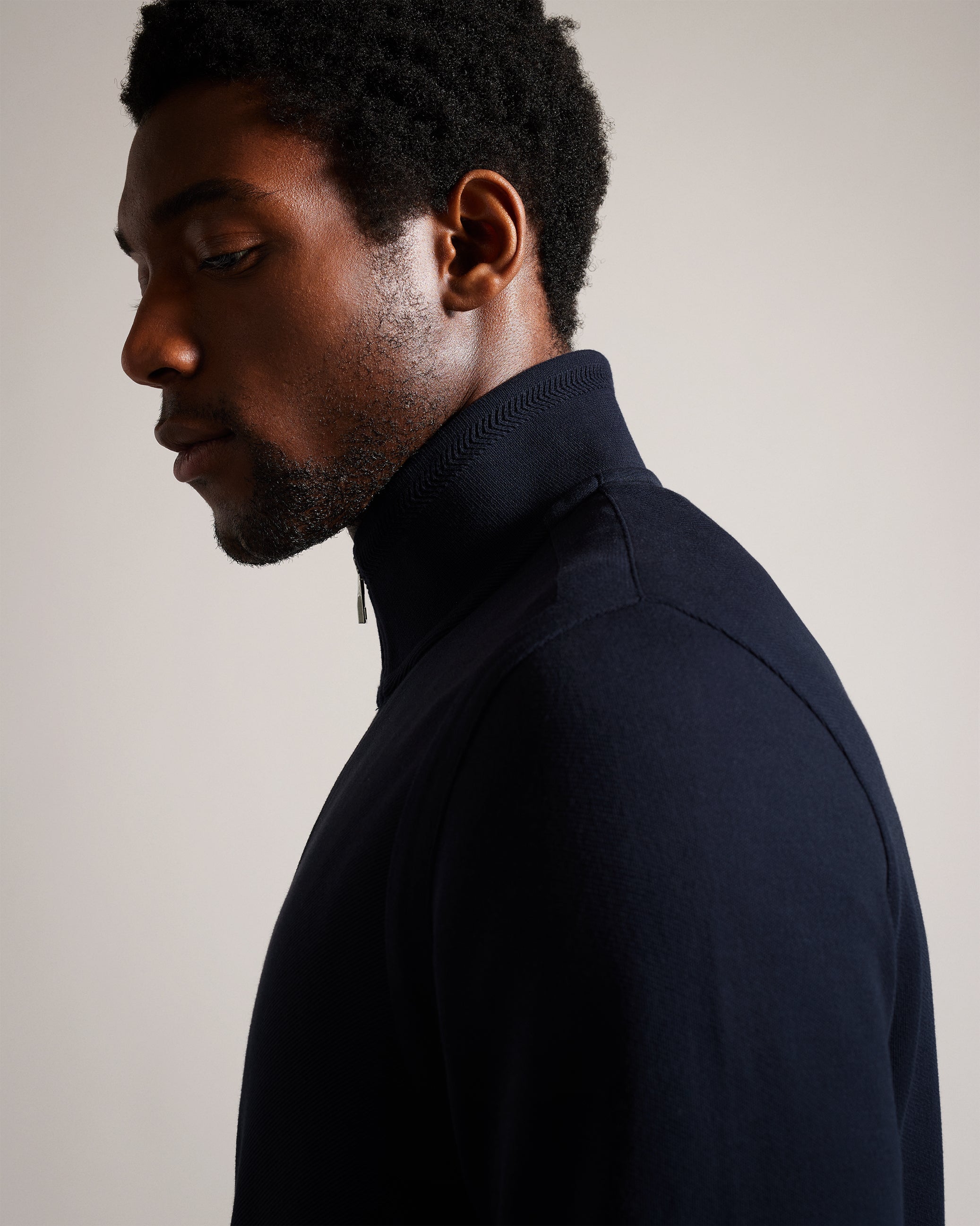 Phloem Zip Through Funnel Neck Jacket Navy