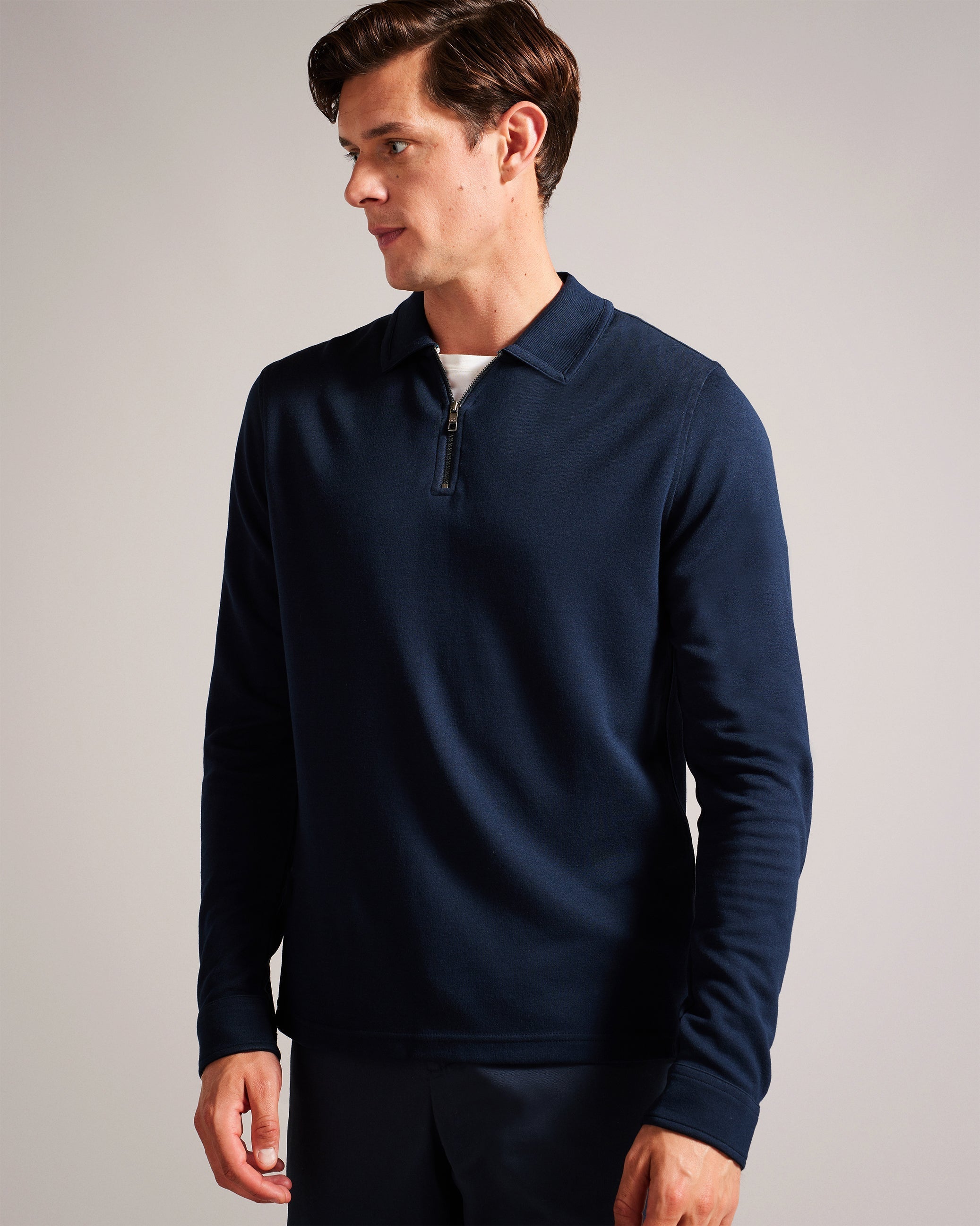Karpol Long Sleeve Modal Polo Shirt