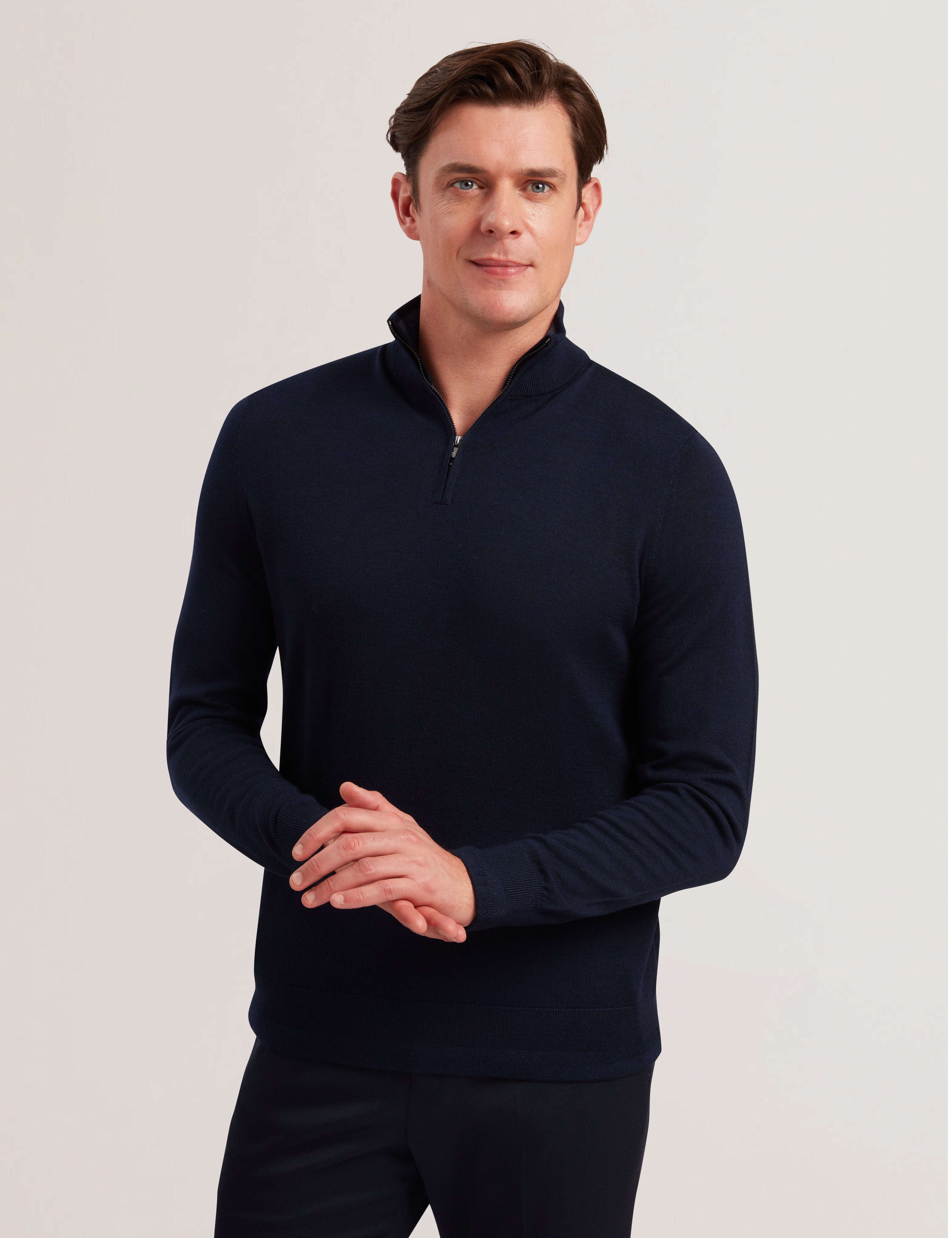 Limehas Ls Merino Core Half Zip Navy