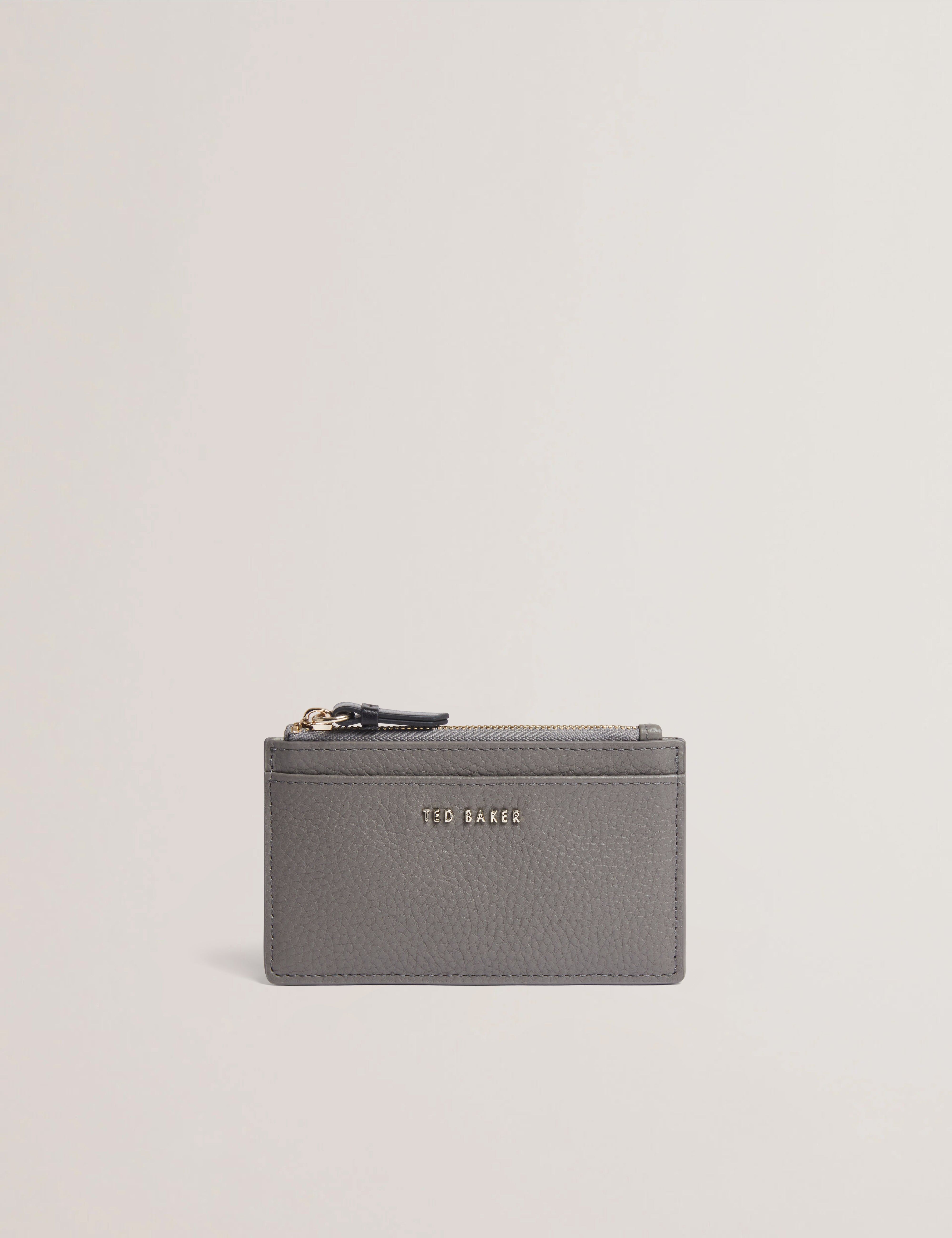 Delfie Zip Card Holder Mid-Grey