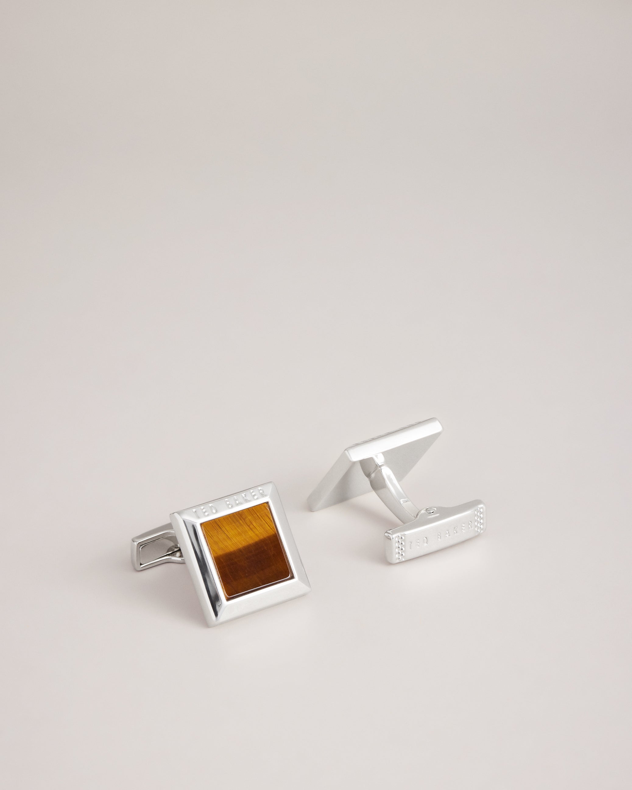 Coper Marl Cufflink Silver-Col