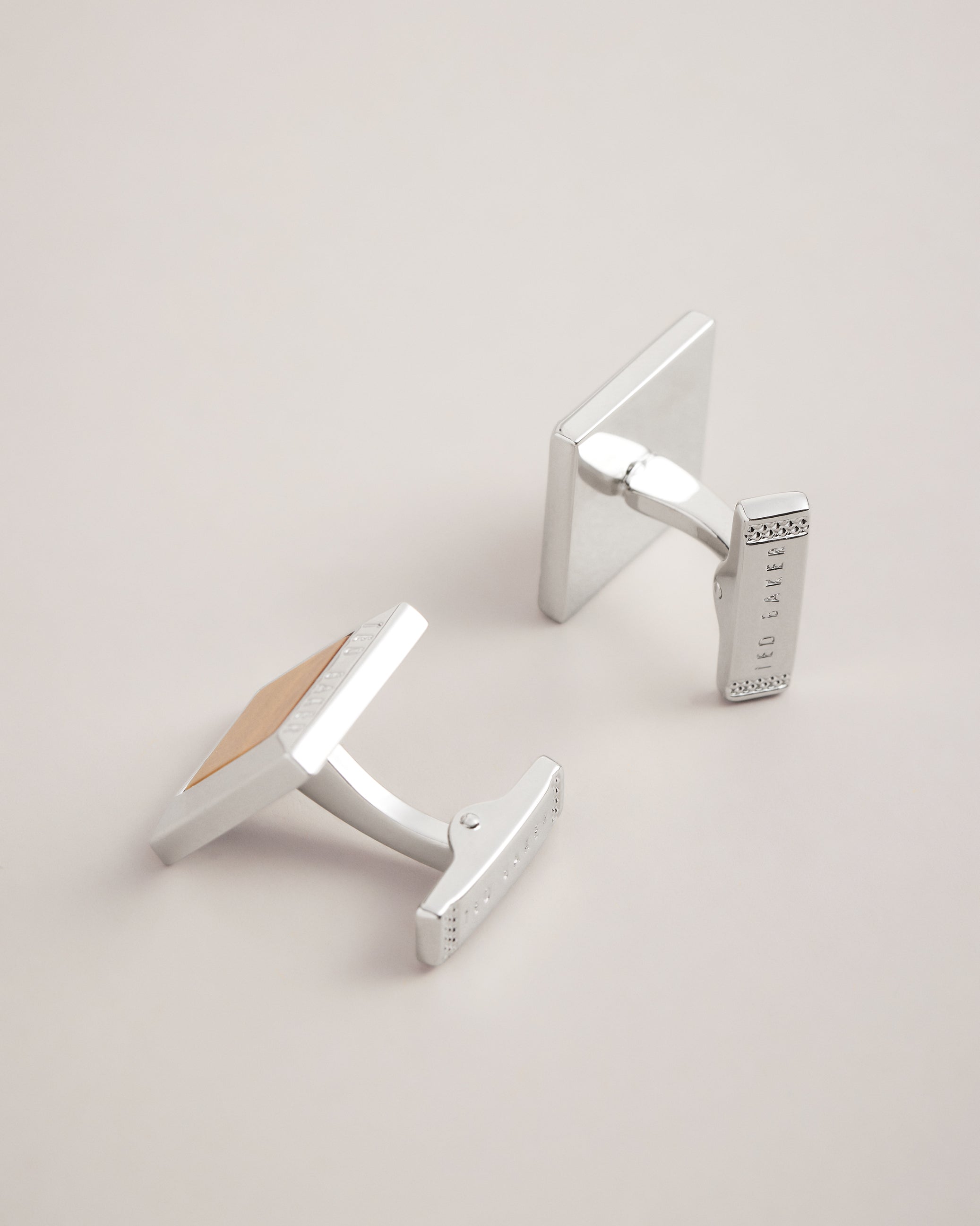 Coper Marl Cufflink Silver-Col