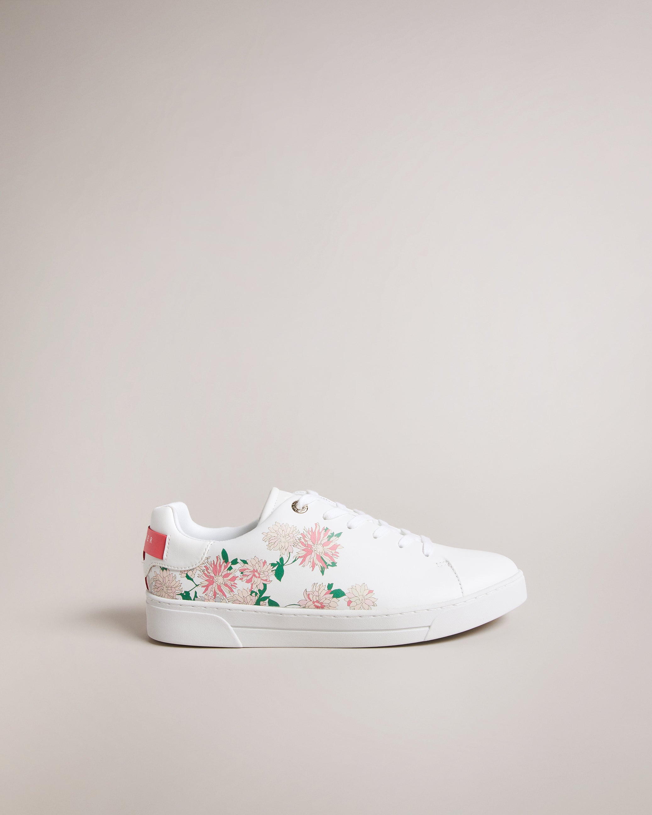 Artya Floral Print Cupsole Trainers Shoes Pink